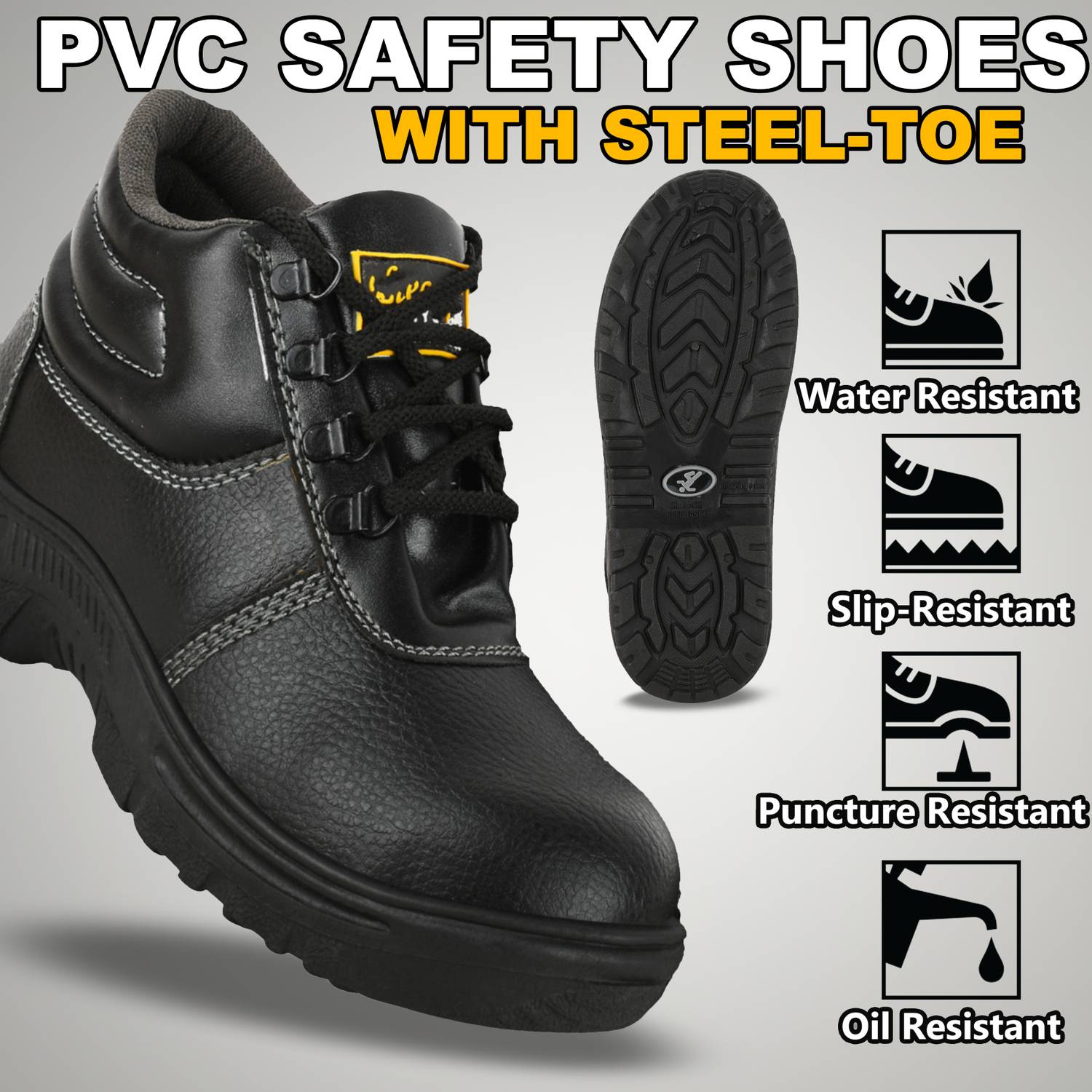 Kizashi Steel Toe Synthetic Leather Safety Shoe