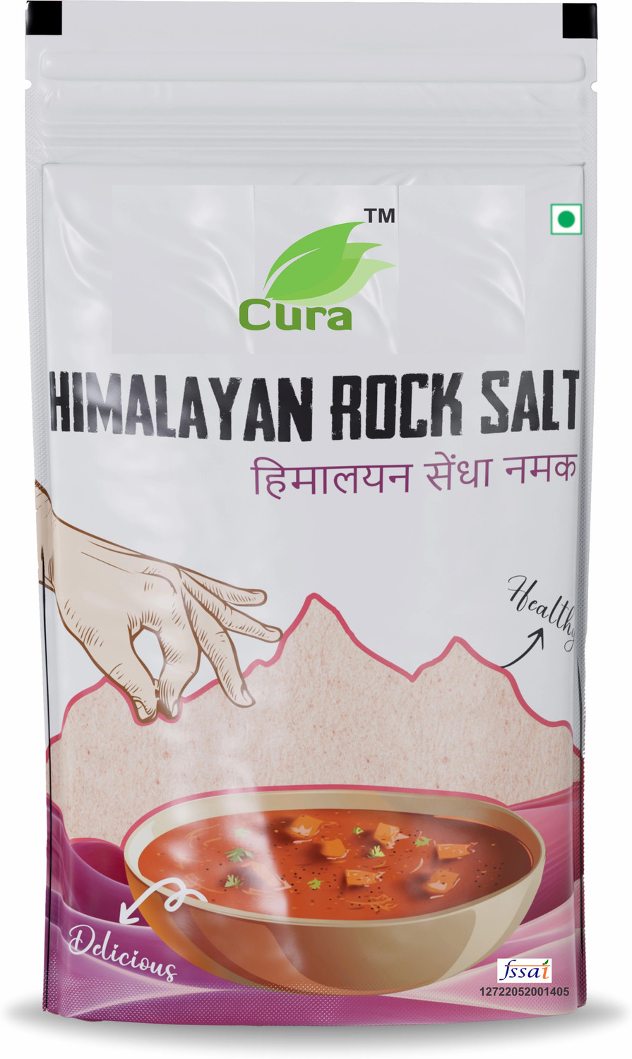 Image of Cura HIMALAYAN ROCK SALT 1 Kg | Healthy salt for our body Rock Salt