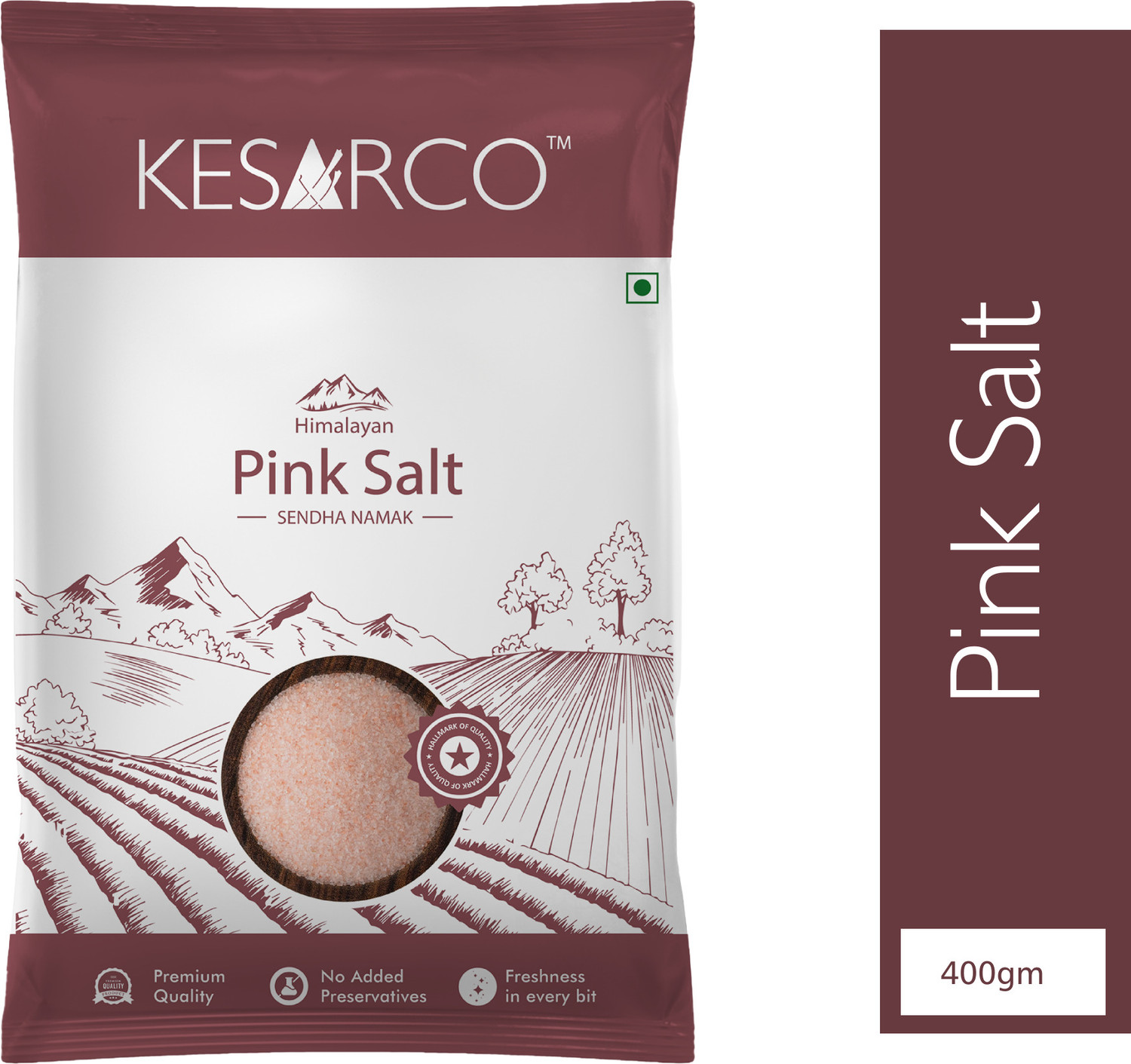 Image of KESARCO Pink Salt, Rich in Iron, Potassium and Calcium Himalayan Pink Salt