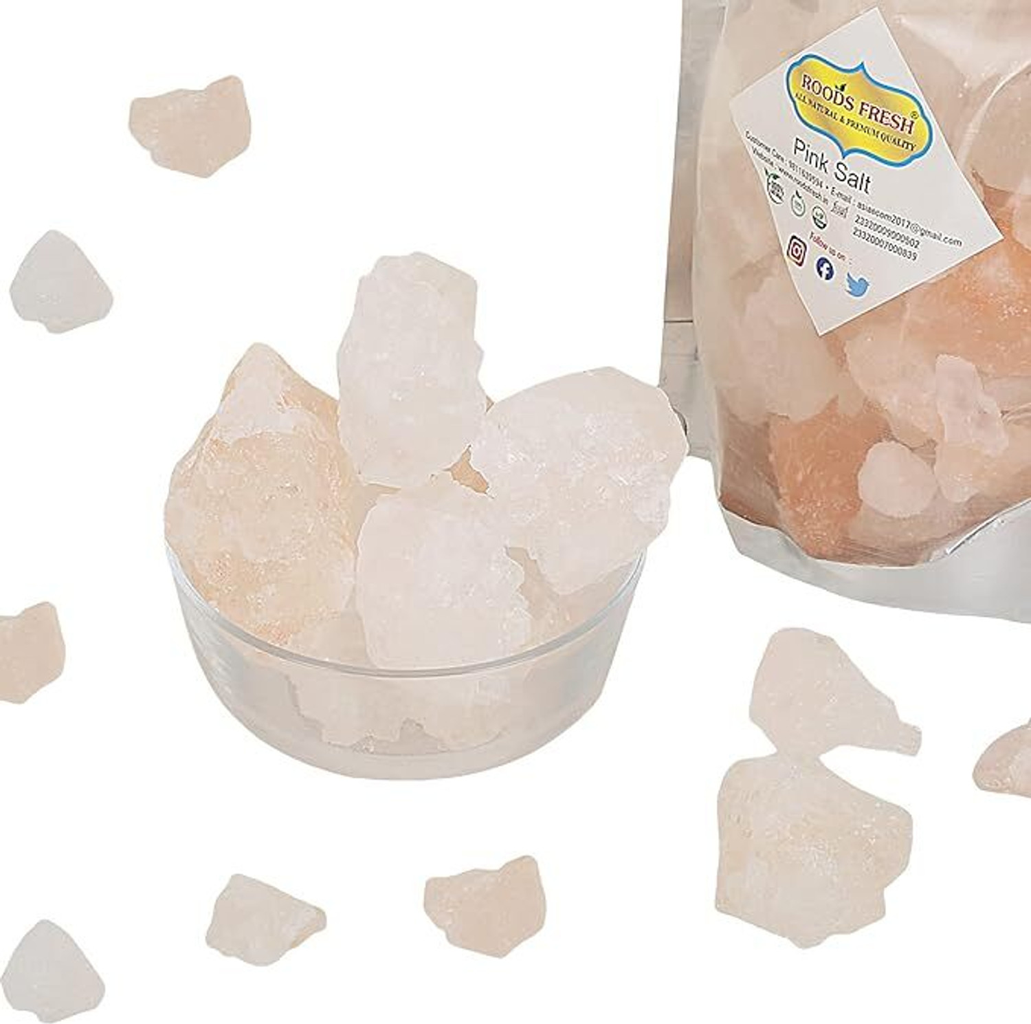 Image of Roods Fresh Rock Salt | Sendha Namak Whole Crystal | Lahori Namak Chunks Rock Salt