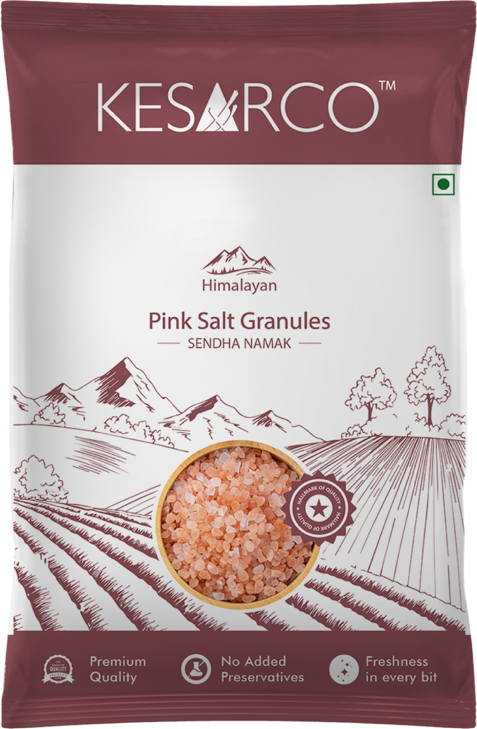 Image of KESARCO Pink Salt, Rich in Iron, Potassium and Calcium Himalayan Pink Salt