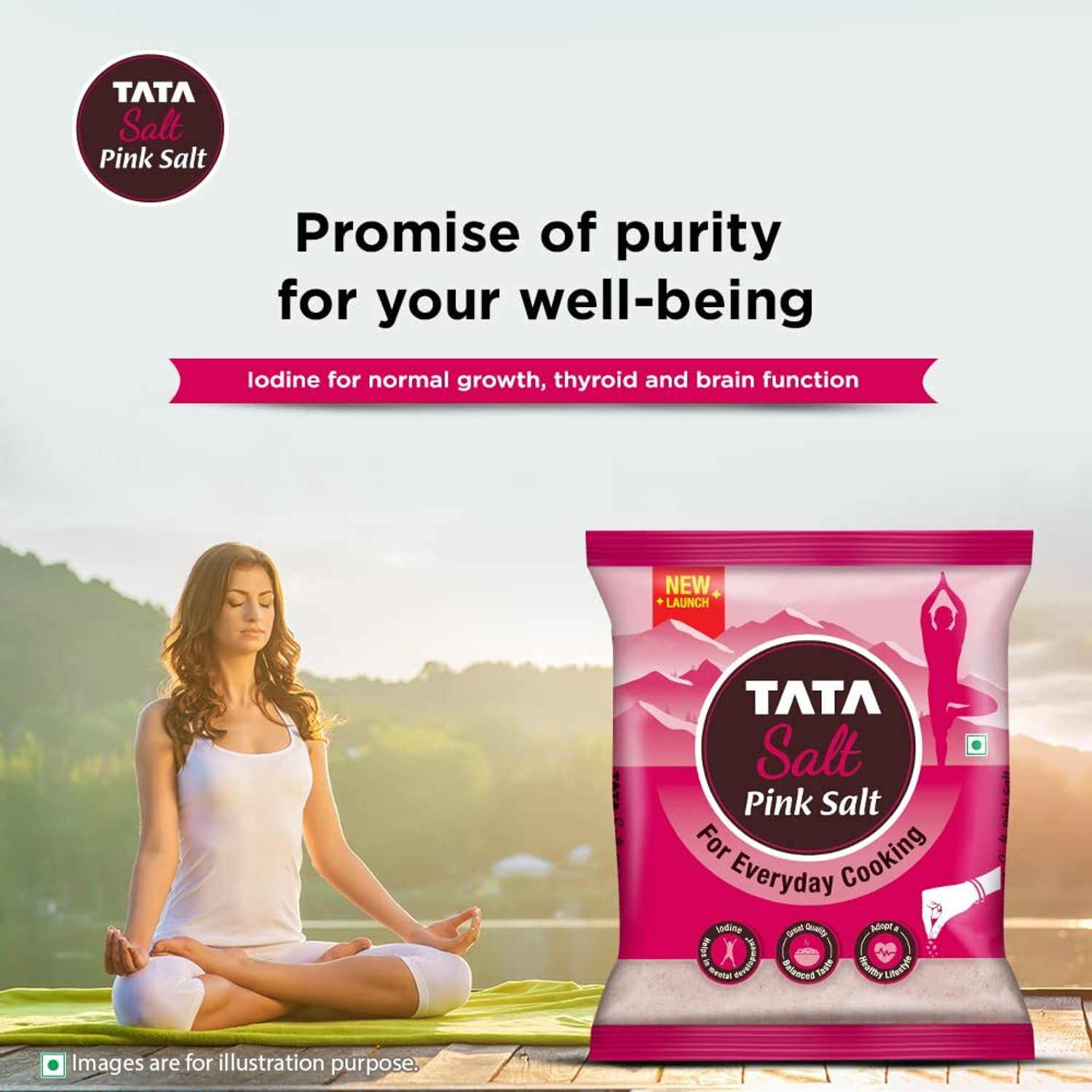 Image of Tata Salt Pink Salt Salt for Everyday Cooking 100% Natural Himalayan Pink Salt (1 kg)