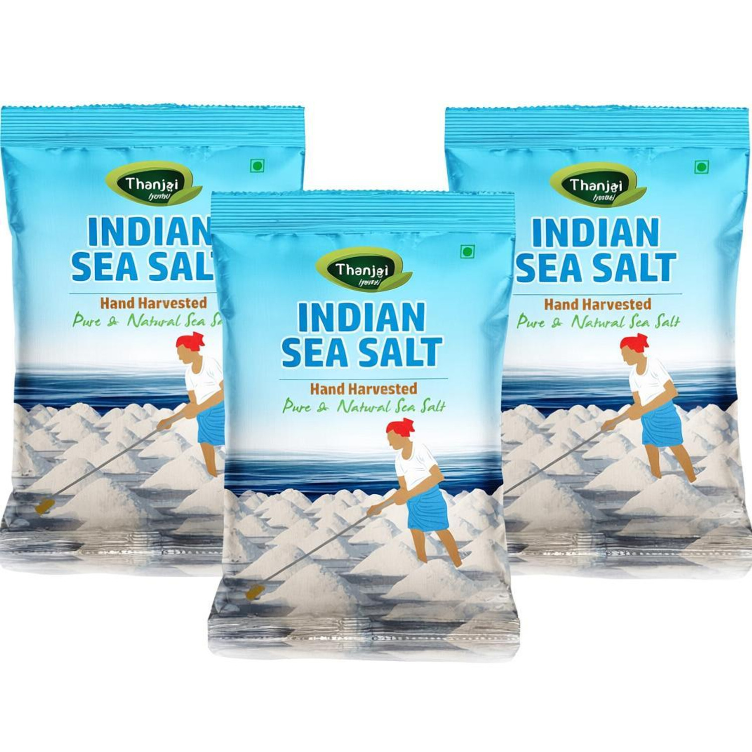 Image of Thanjai iyerkai 3000g Indian Non Iodised Natural Sea Salt (Hand Harvested) for Healthy Cooking | Sea Salt