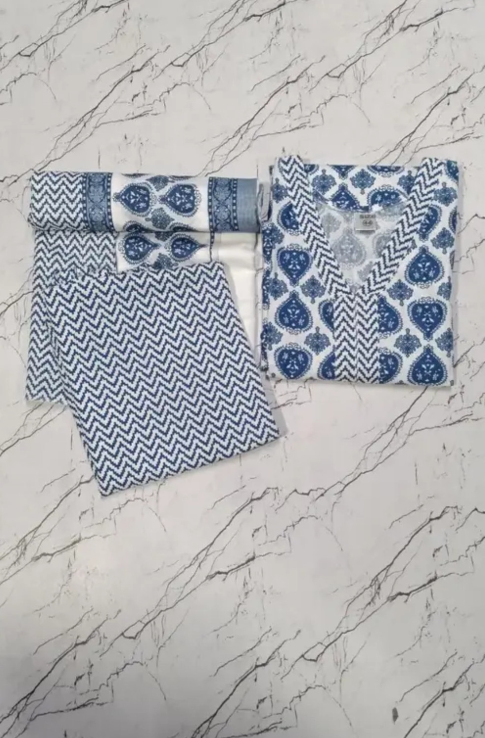 Image of sadya attire Embroidered Kurta, Trouser /Pant & Dupatta Set