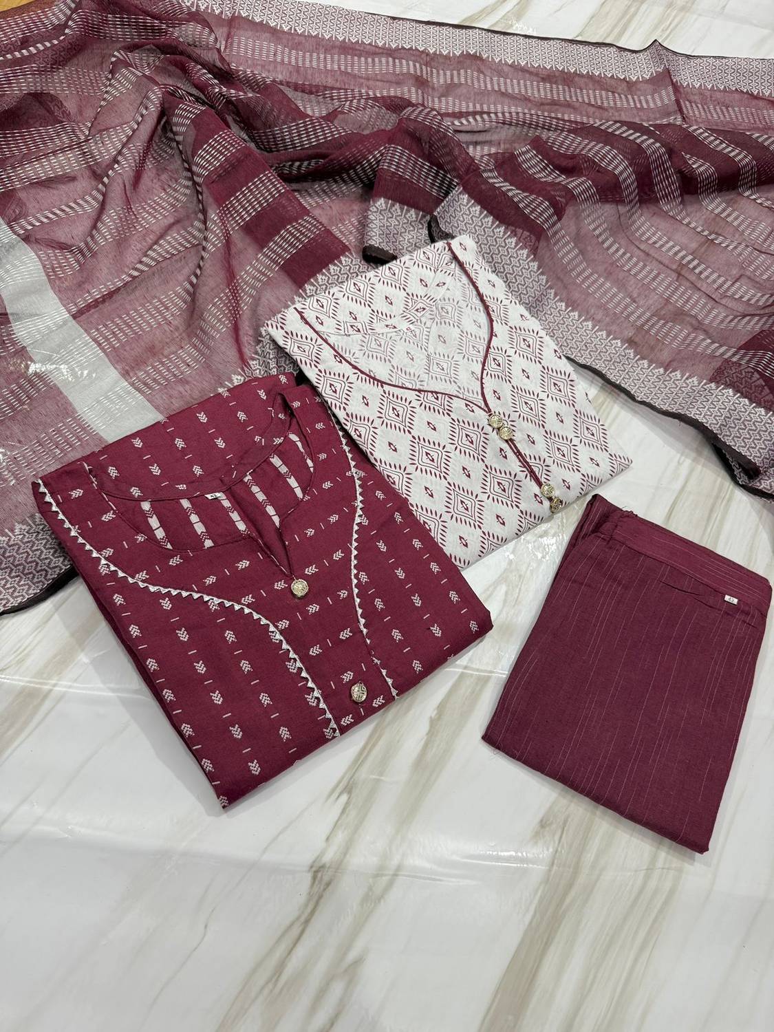 ADEEB COLLECTION Printed Kurta, Salwar & Dupatta Set