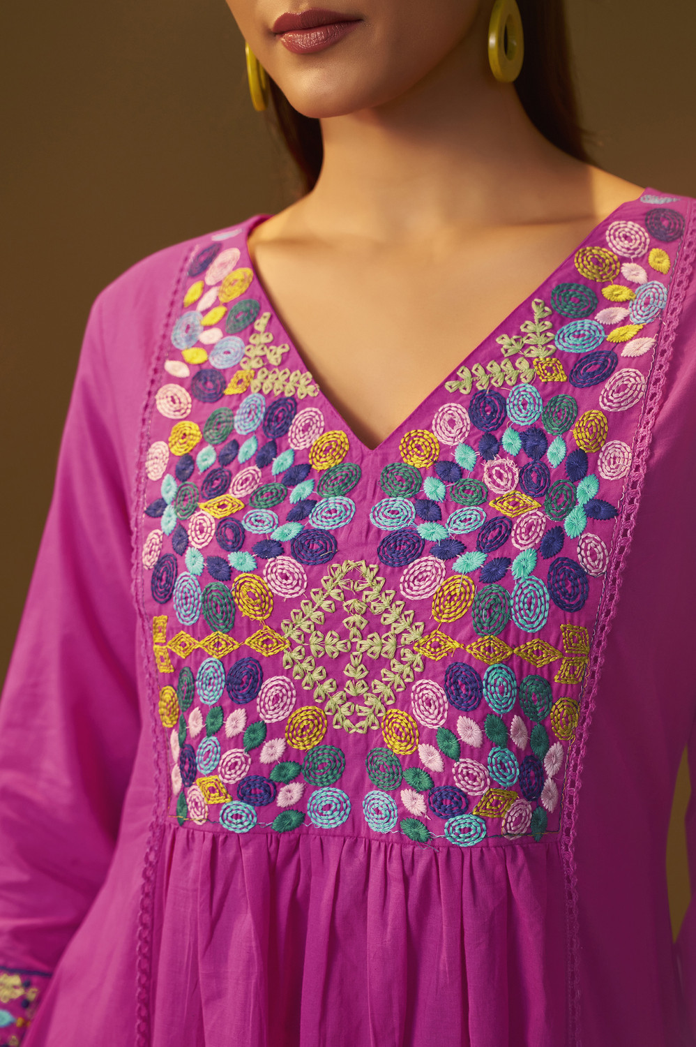 Image of Tasrika Embroidered Kurta, Trouser /Pant & Dupatta Set