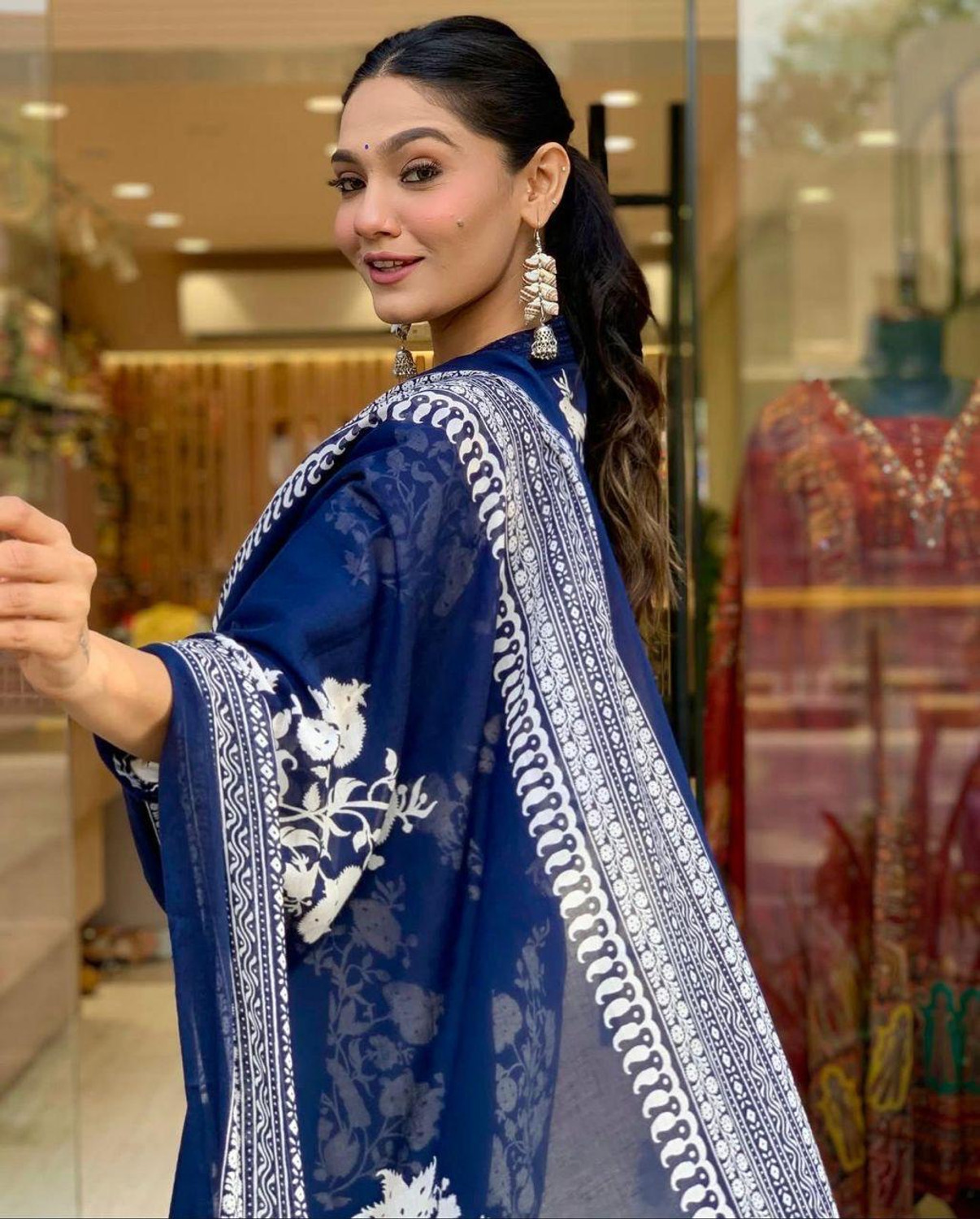Image of SDK Fashion Printed Kurta, Trouser /Pant & Dupatta Set