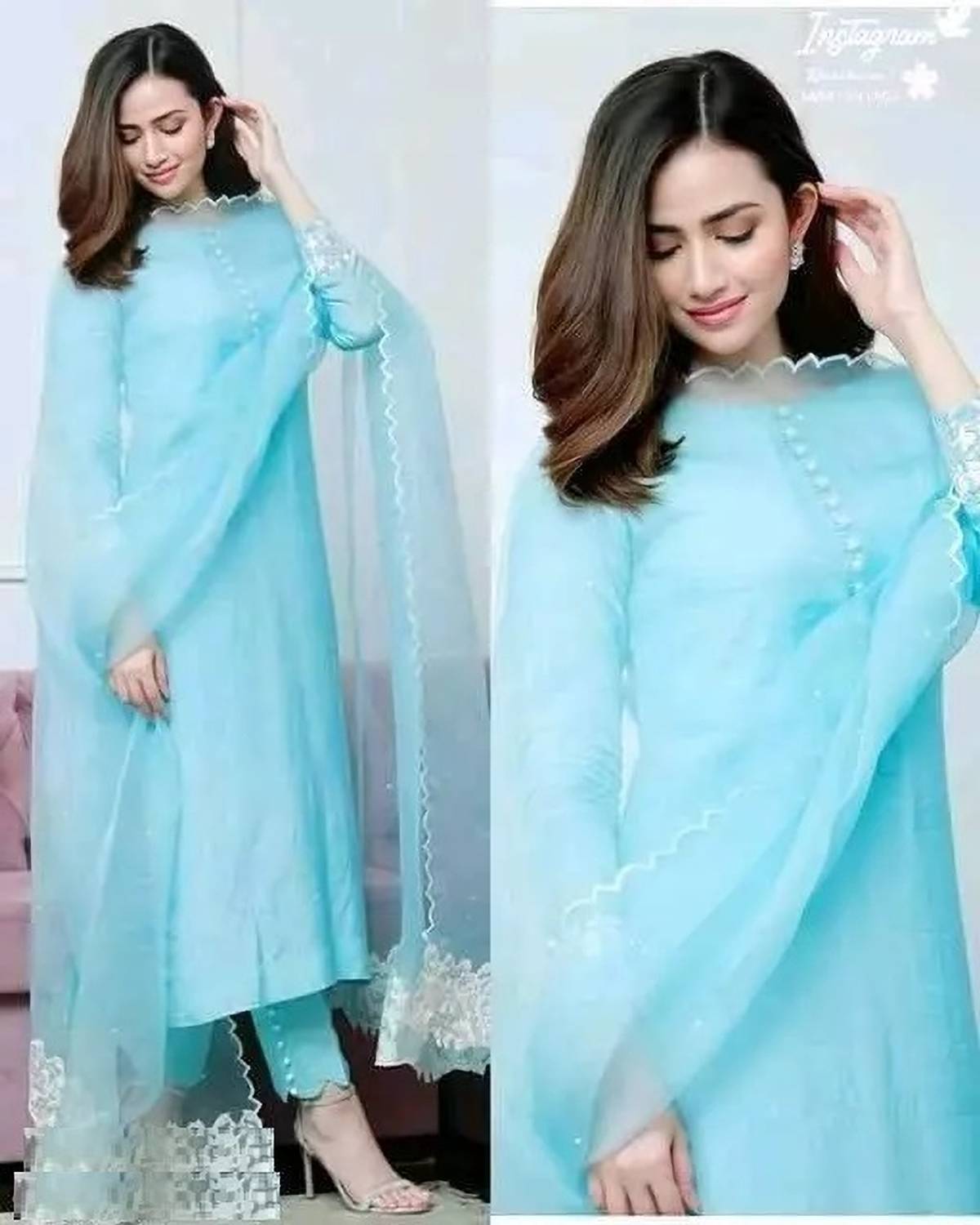 vajiba Women Self Design Cotton Blend A-line Kurta With Attached