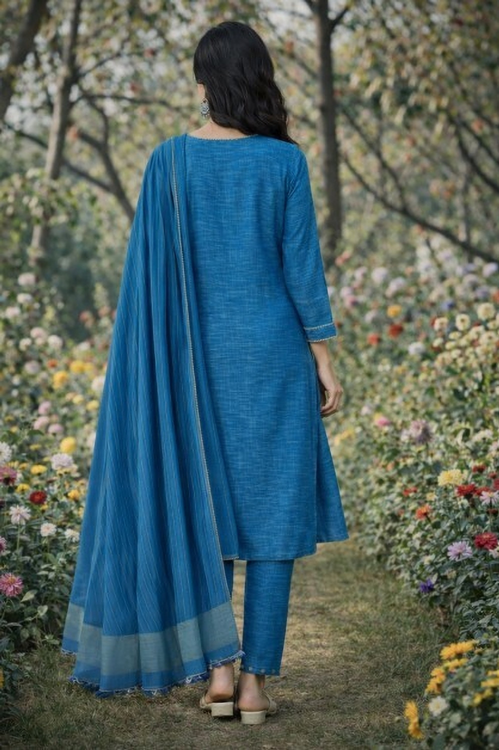 Image of Greta Fashion Embroidered Kurta, Trouser /Pant & Dupatta Set