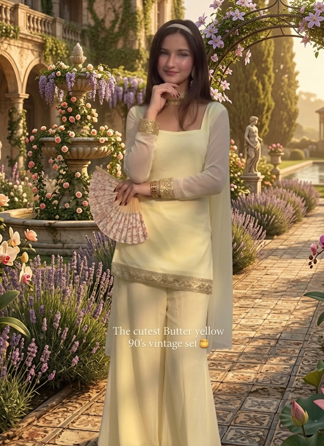 Laksh Creation Embroidered Kurta, Palazzo & Dupatta Set