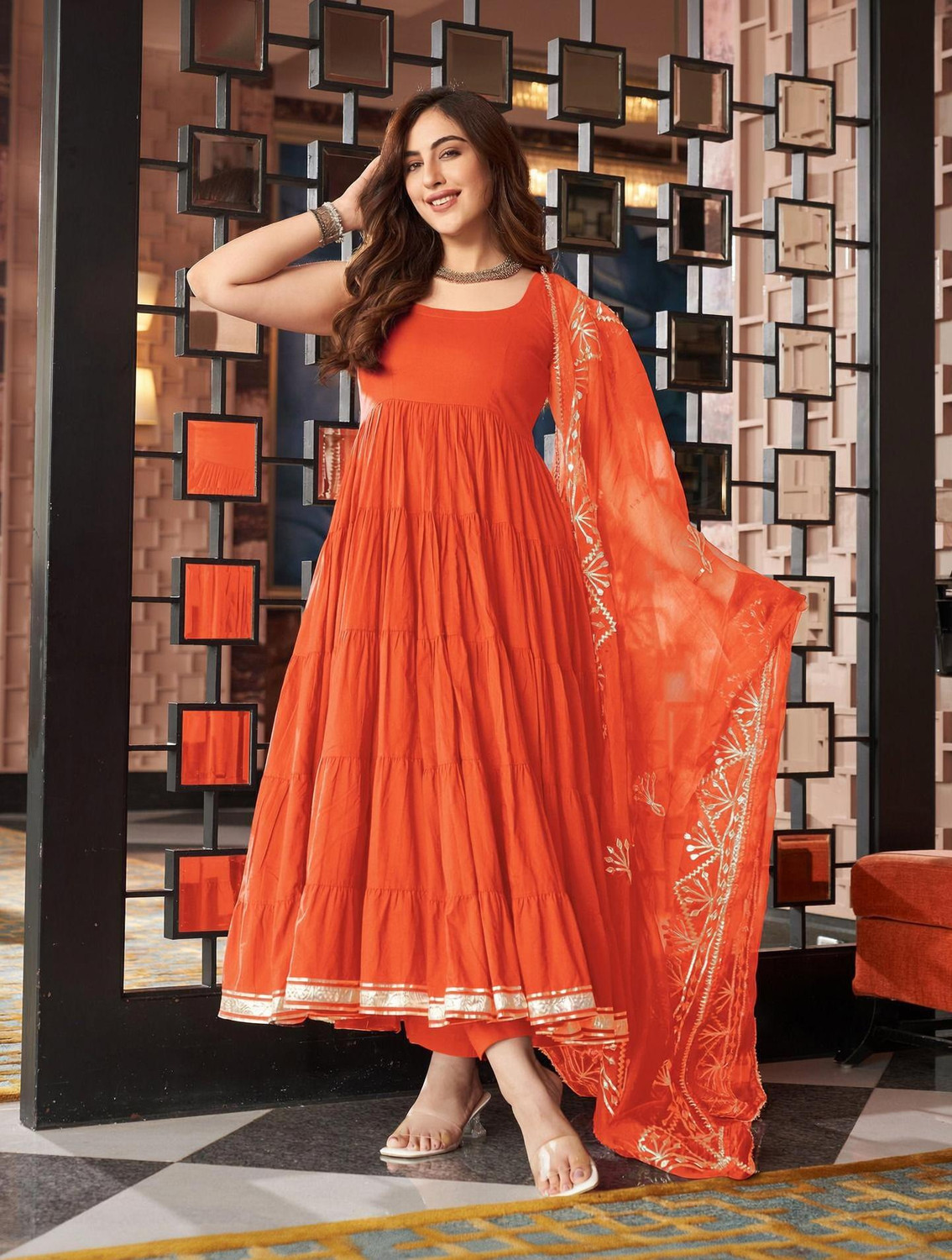 Image of Vastranikhar Self Design Kurta, Salwar & Dupatta Set