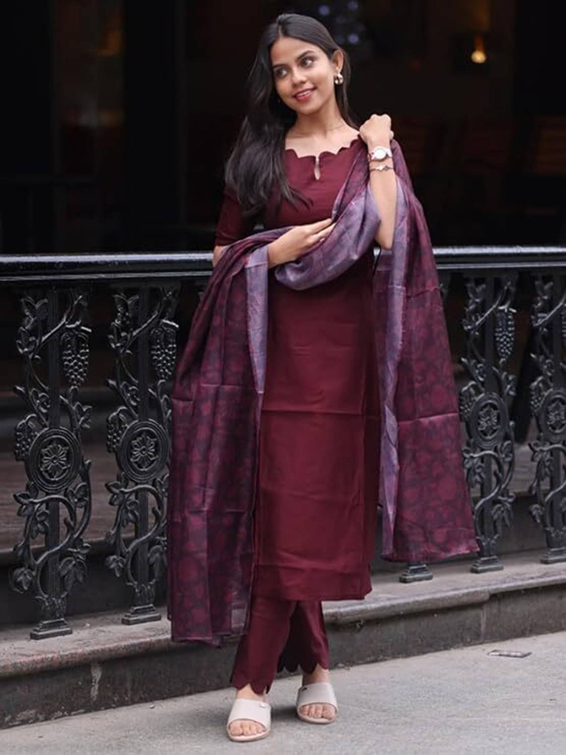 GRISHU COLLECTION Solid Kurta, Trouser/Pant & Dupatta Set