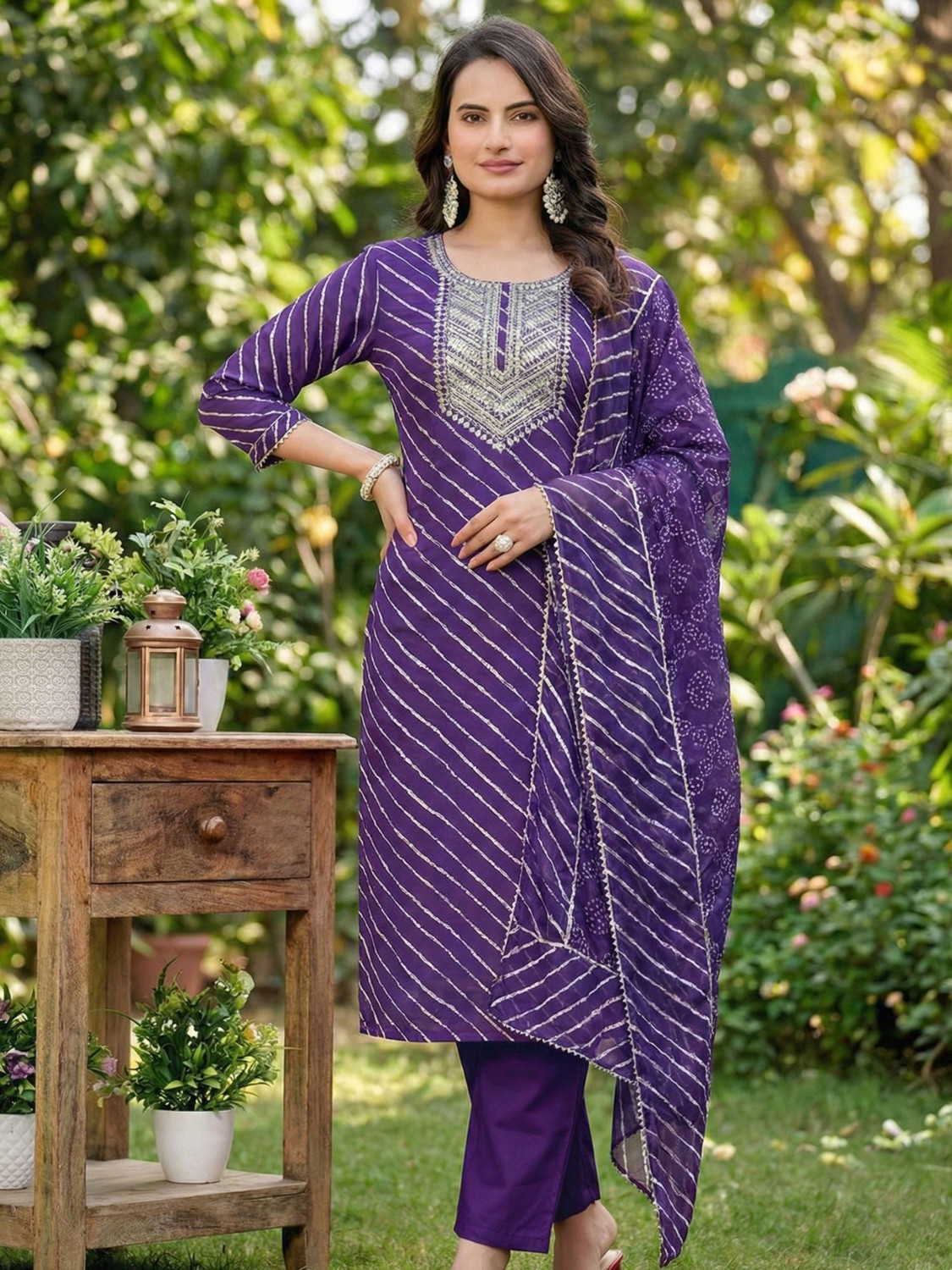 Image of HouseOfCommon Women Kurta Pant Dupatta Set
