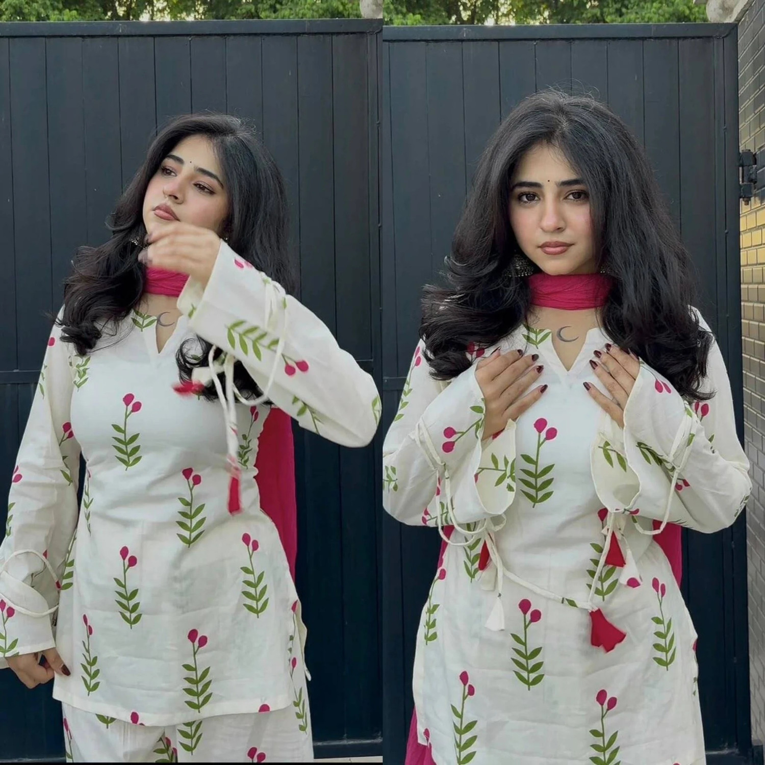Image of SANGOURI Printed Kurta, Patiala & Dupatta Set