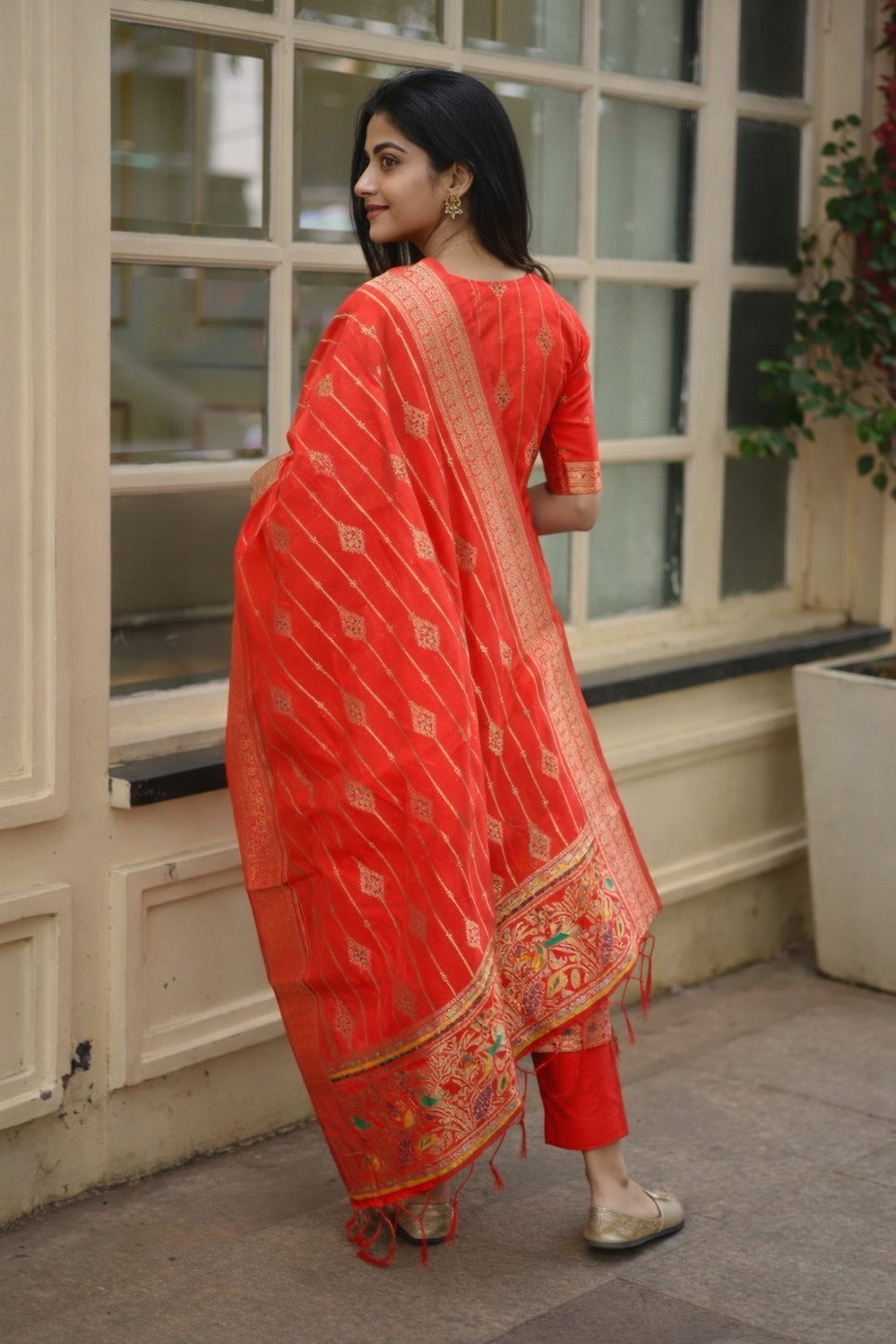 Image of Silk Bliss Printed Kurta, Salwar & Dupatta Set