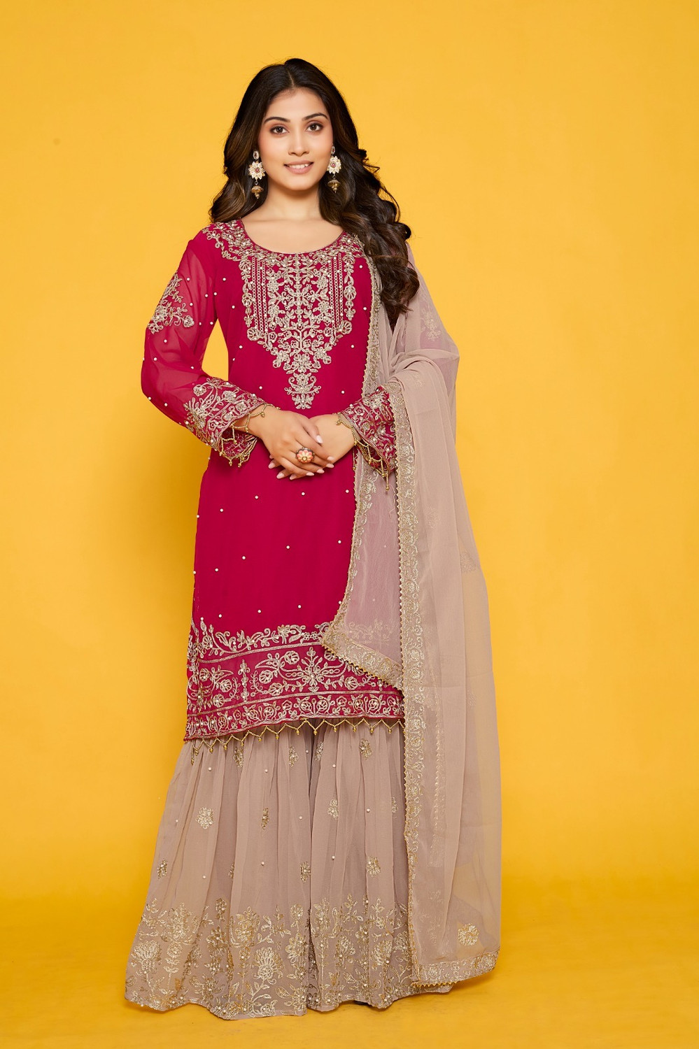 legacyethnic Embroidered Kurta, Trouser/Pant & Dupatta Set