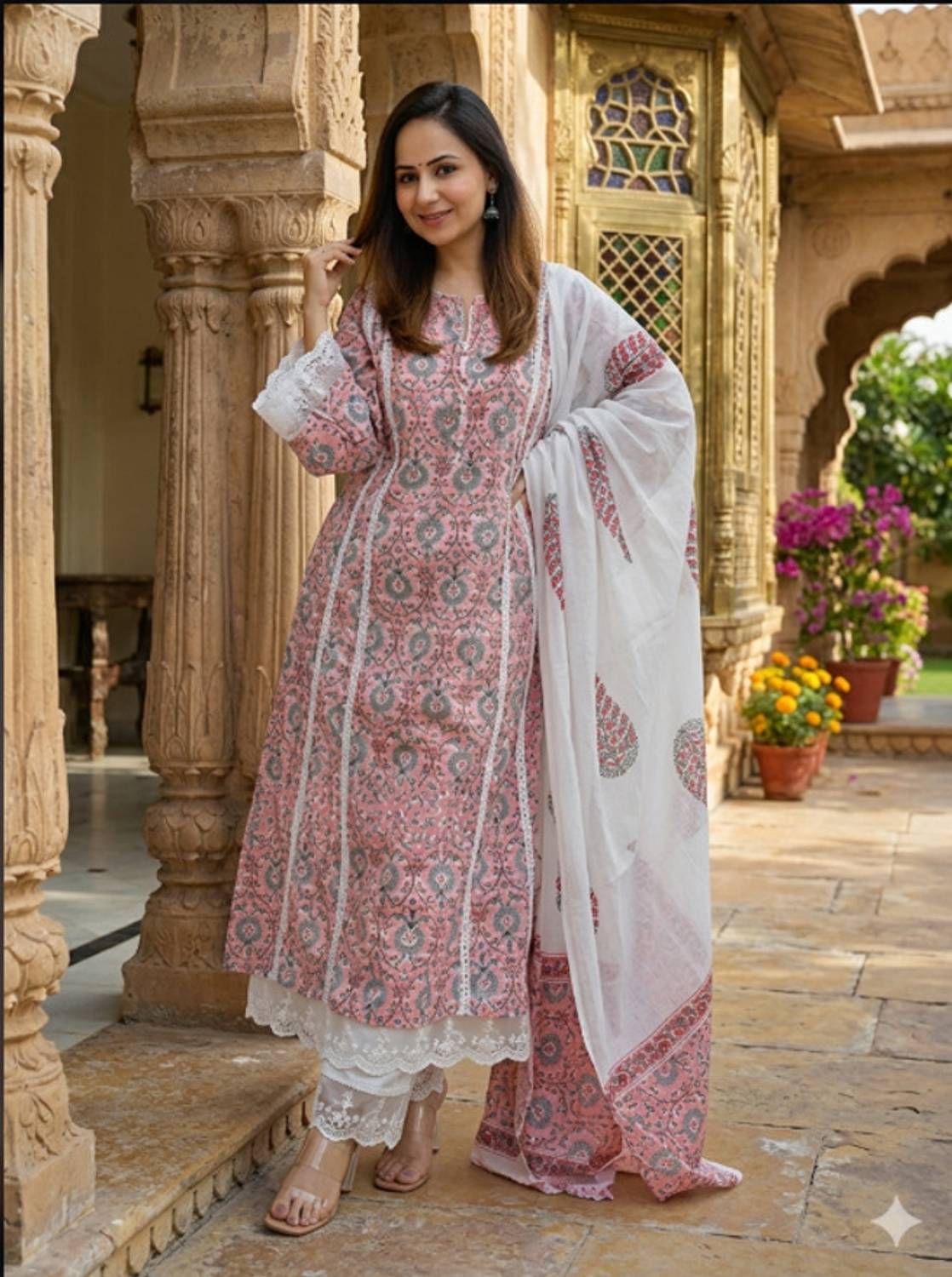 Badrika Women Kurta Palazzo Set