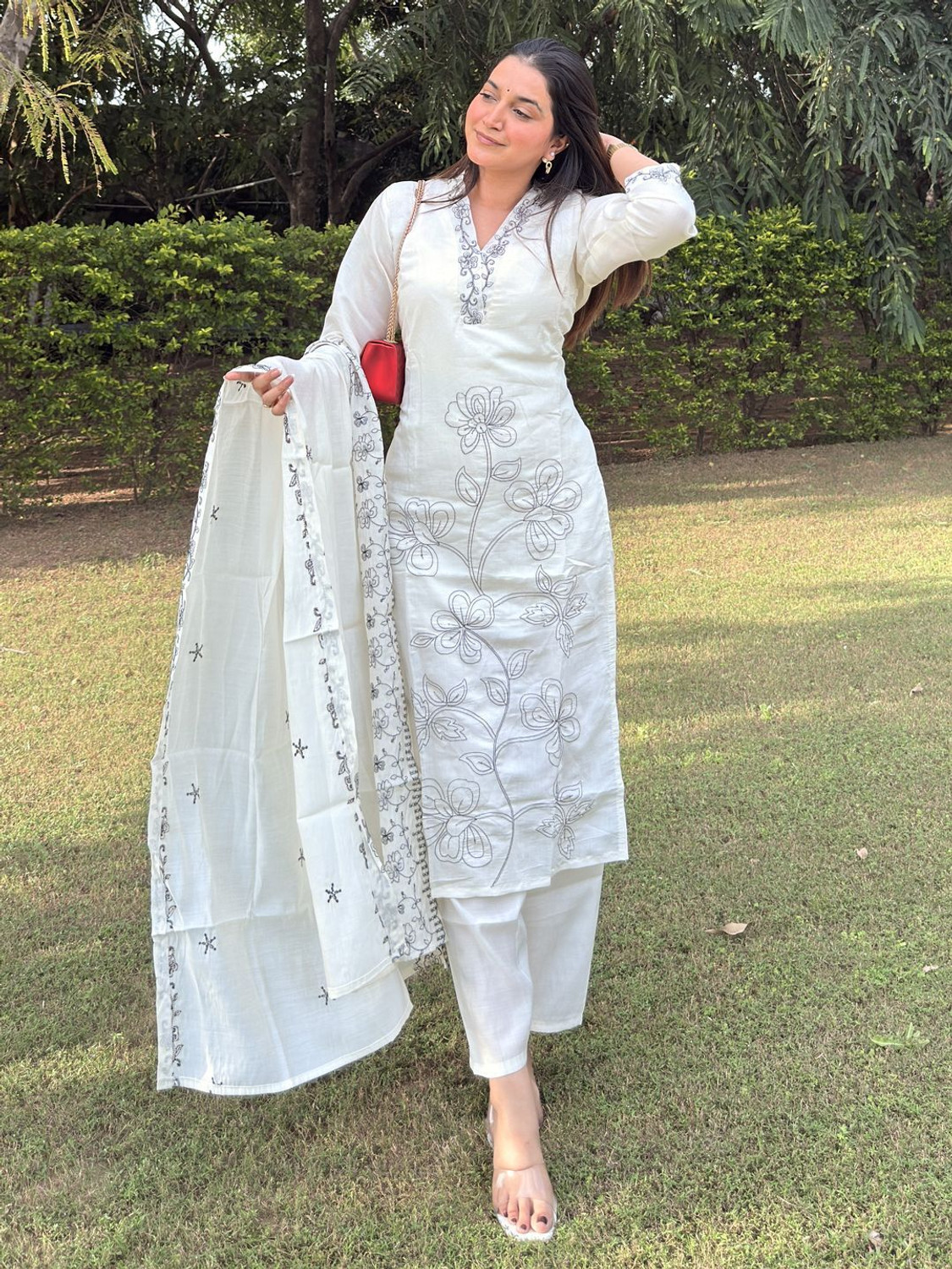Image of VredeVogel Women Kurta Pant Dupatta Set