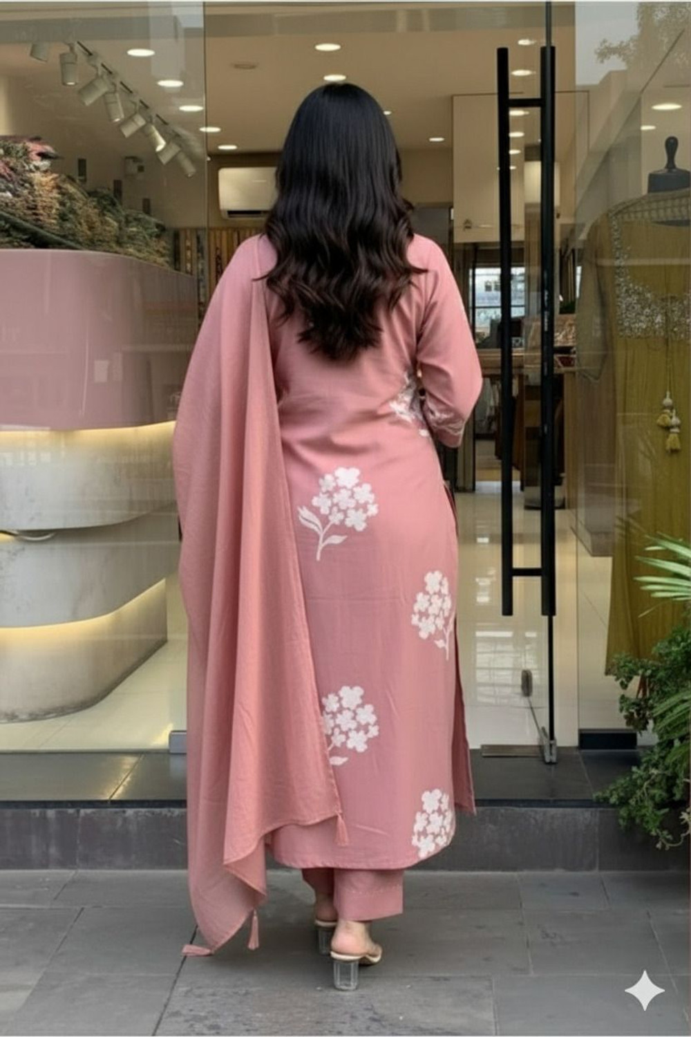 Image of BNA BNAYA Printed Kurta, Trouser /Pant & Dupatta Set