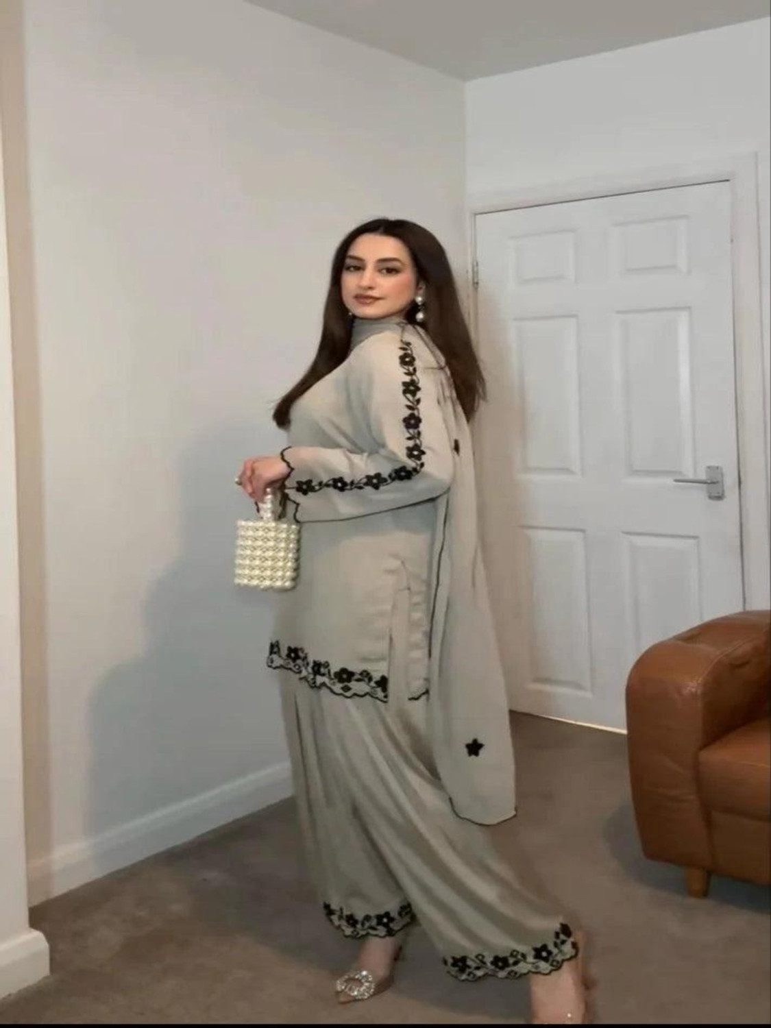 Image of KHODAL BOUTIQUES Embroidered Kurta, Patiala & Dupatta Set