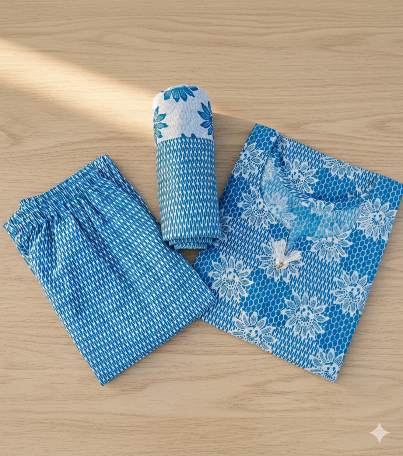 Image of ABCOLLECTION Printed Kurta, Trouser /Pant & Dupatta Set