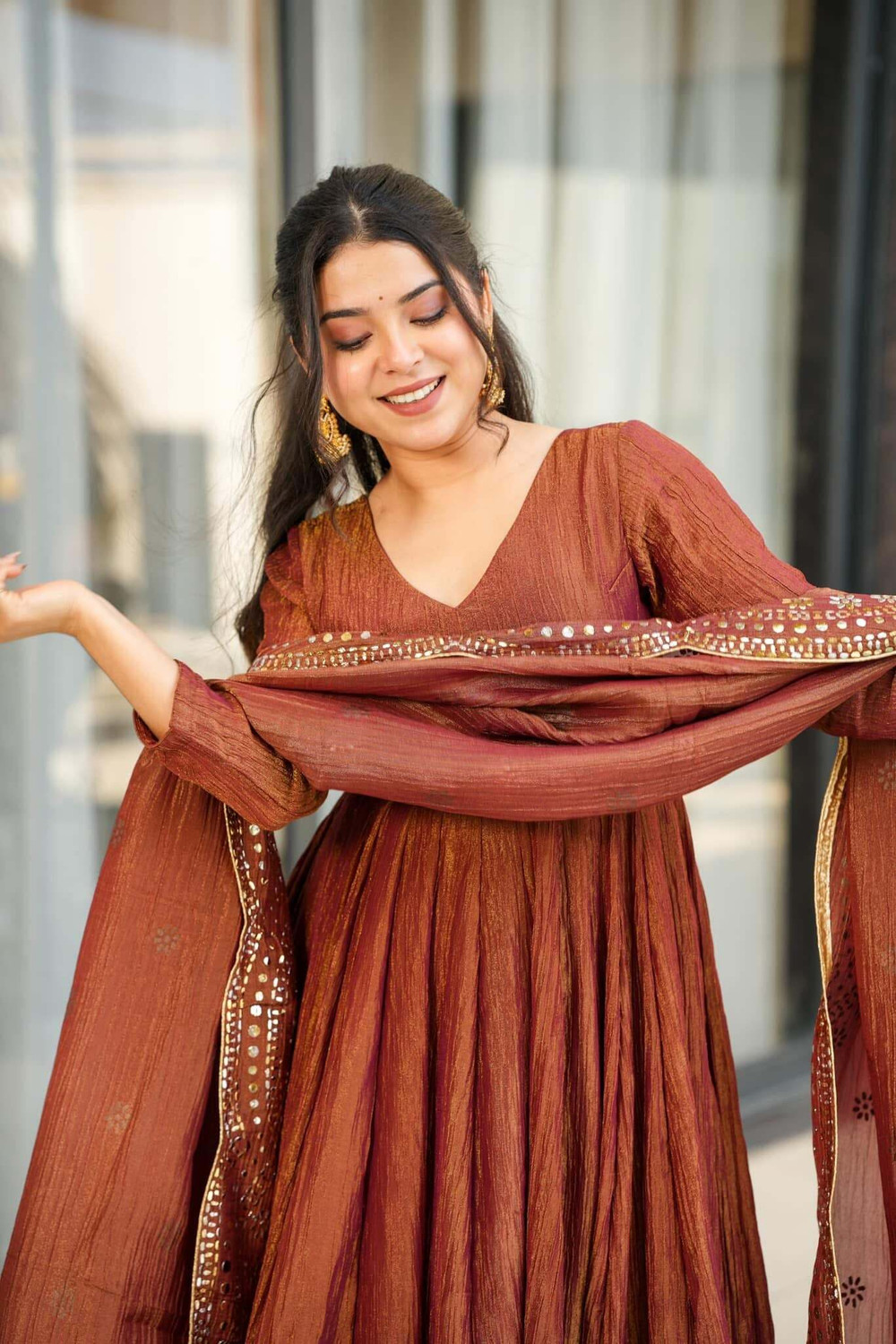 Image of Maruti Creation Women Kurta Palazzo Dupatta Set