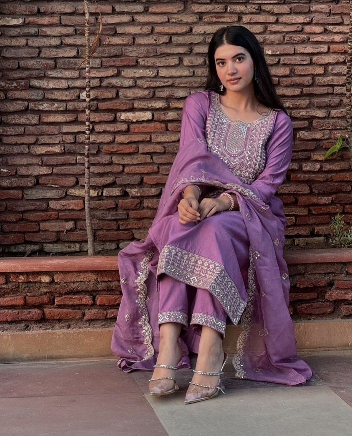 Image of KACHIBA Embroidered Kurta, Trouser /Pant & Dupatta Set