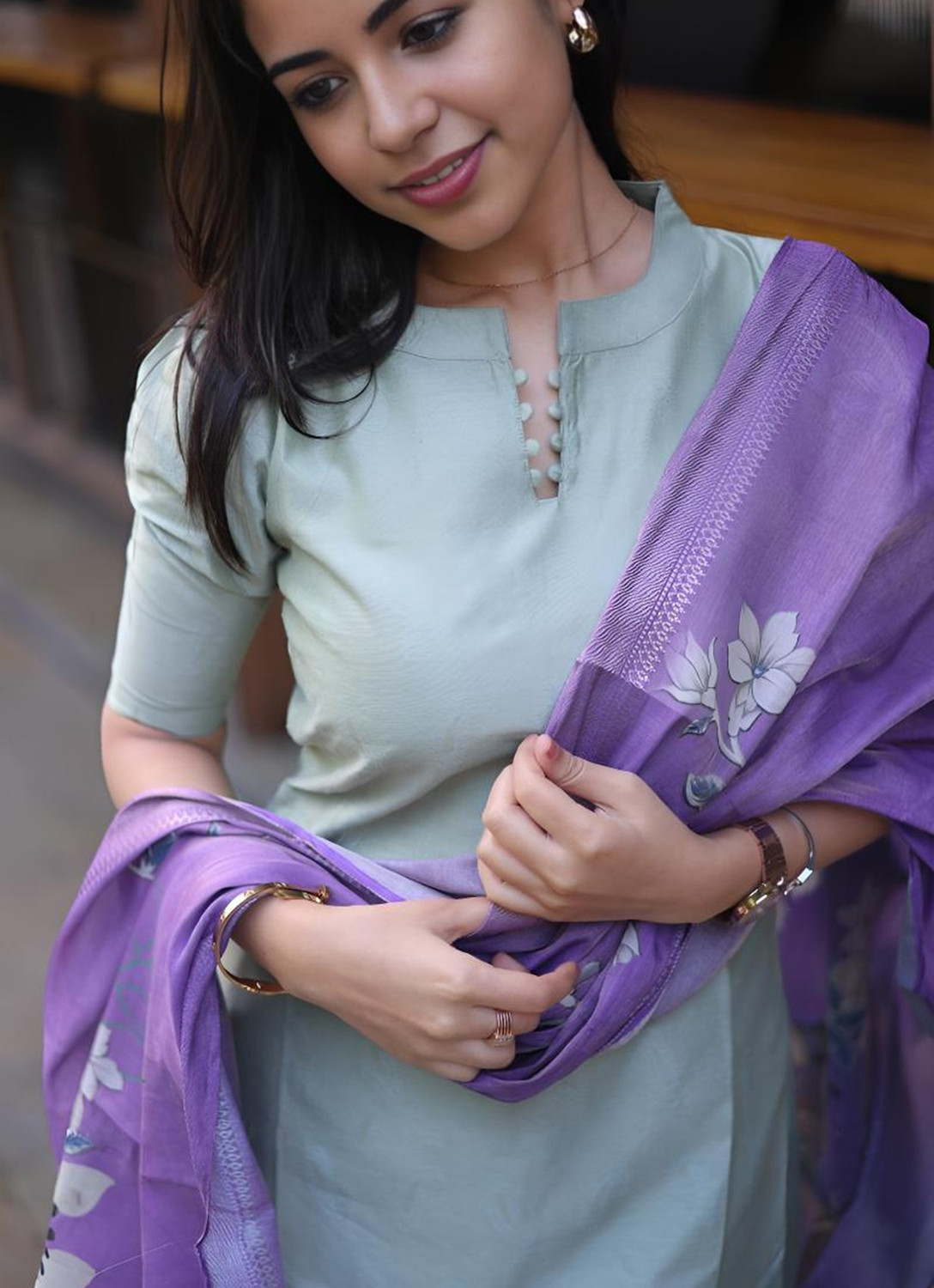 Image of Sun Fashion And Lifestyle Solid Kurta, Salwar & Dupatta Set