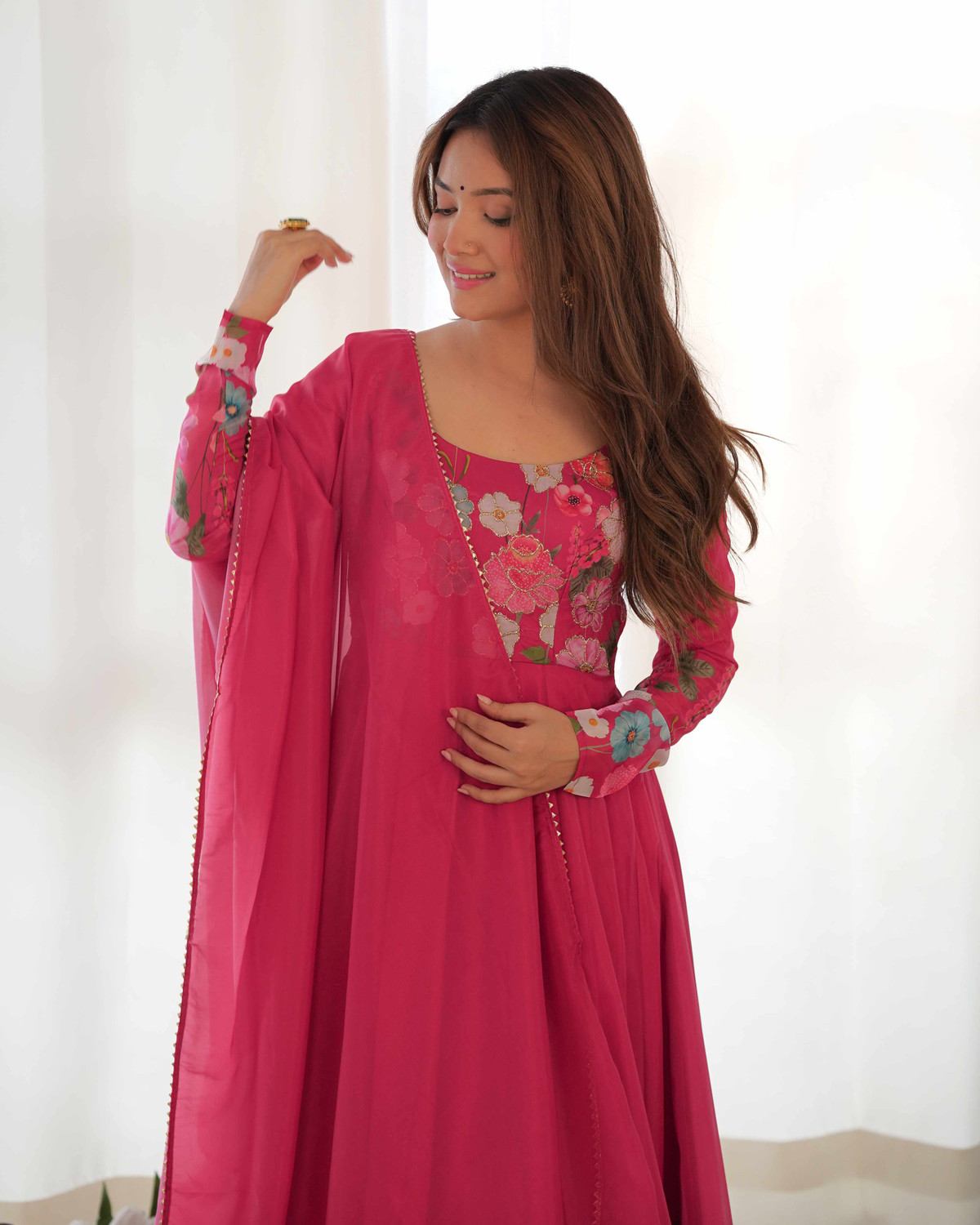 Image of Krishiv Textile Woven Kurta, Trouser /Pant & Dupatta Set