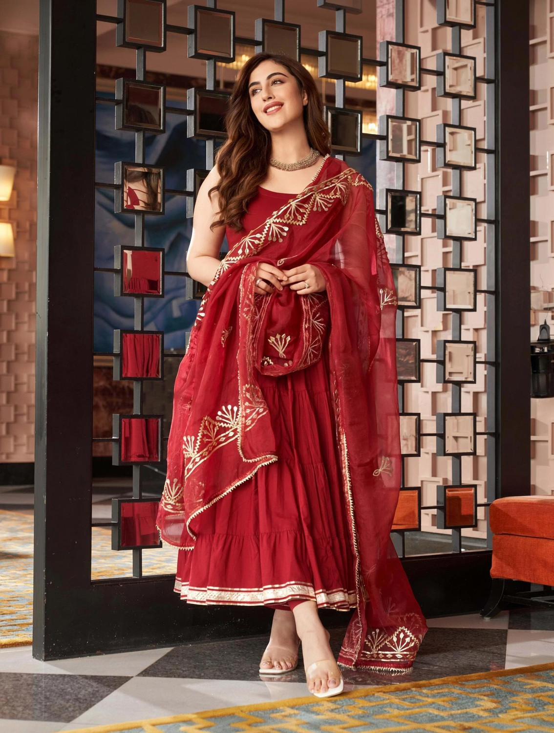 Image of Vastranikhar Self Design Kurta, Salwar & Dupatta Set