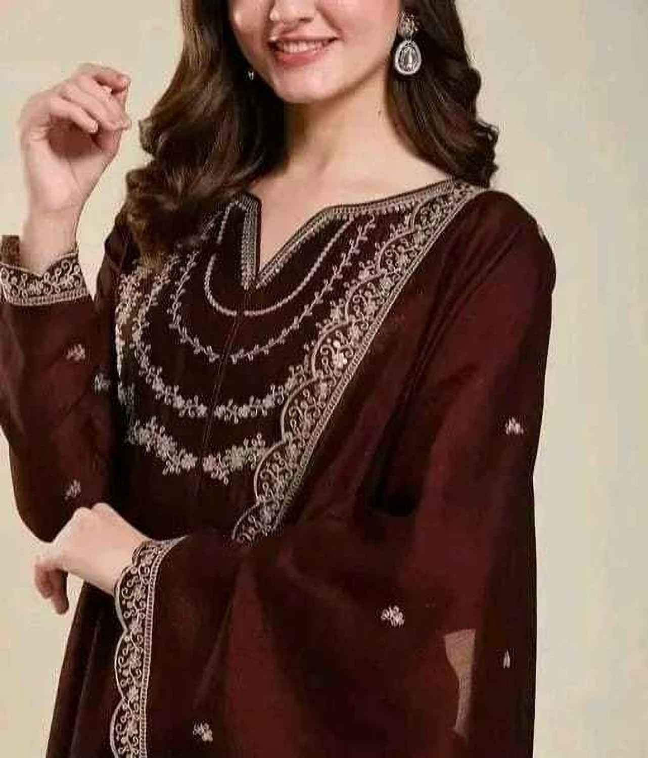 Image of nidhikishan Women Kurta Pant Dupatta Set
