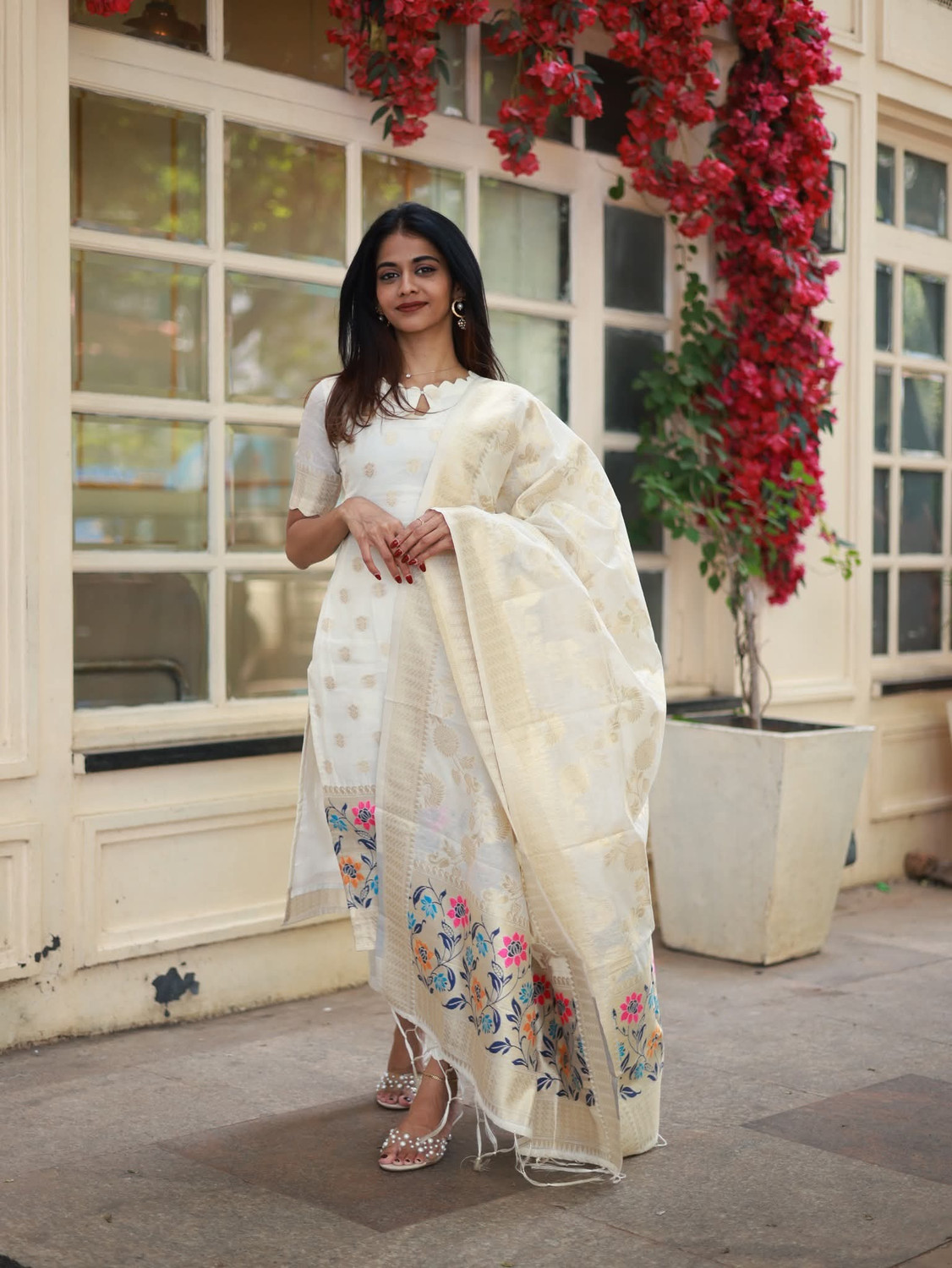 Image of Silk Bliss Printed Kurta, Salwar & Dupatta Set