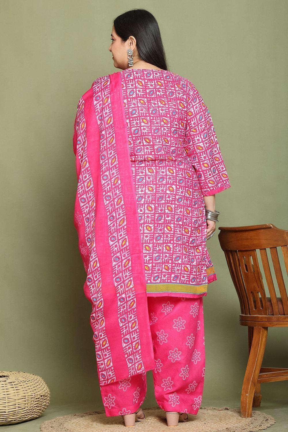 Image of Merira Printed Kurta, Patiala & Dupatta Set