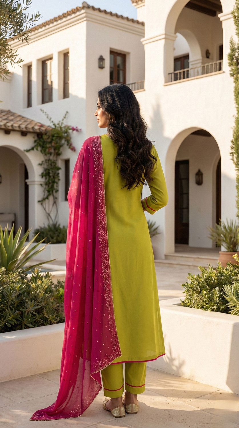 Image of New Ethnic 4 You Women Kurti Pant Dupatta Set