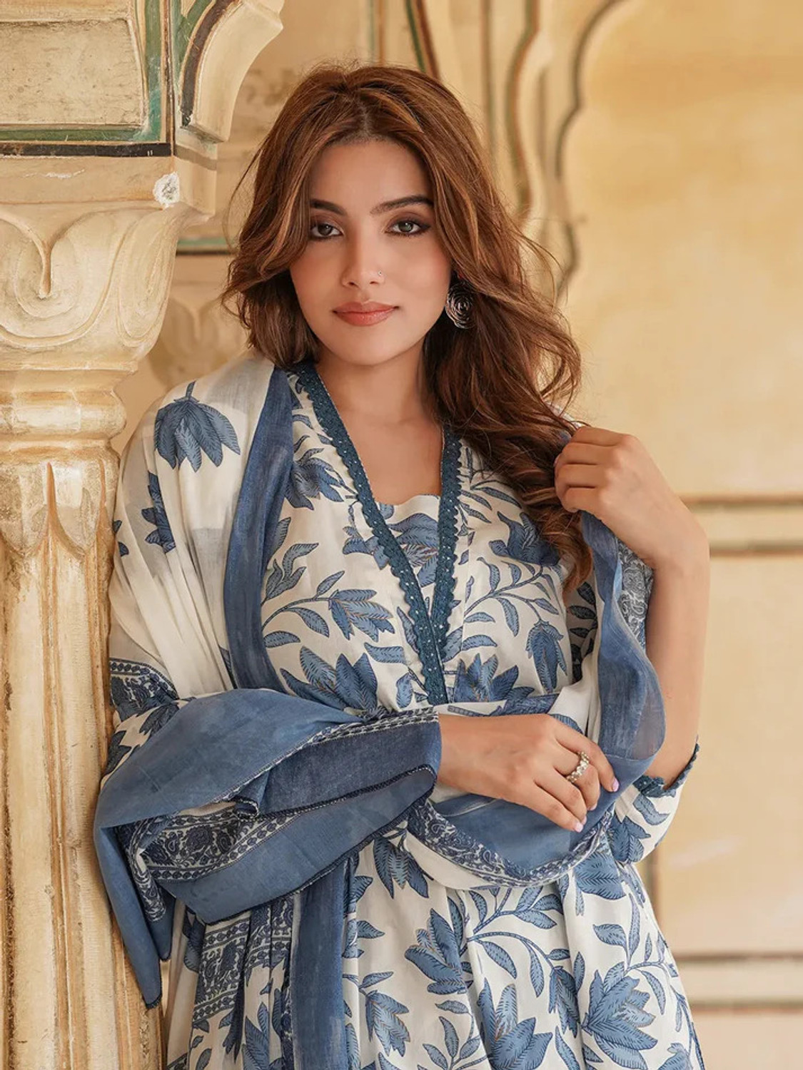 Image of RAS RANI Embroidered Kurta, Salwar & Dupatta Set
