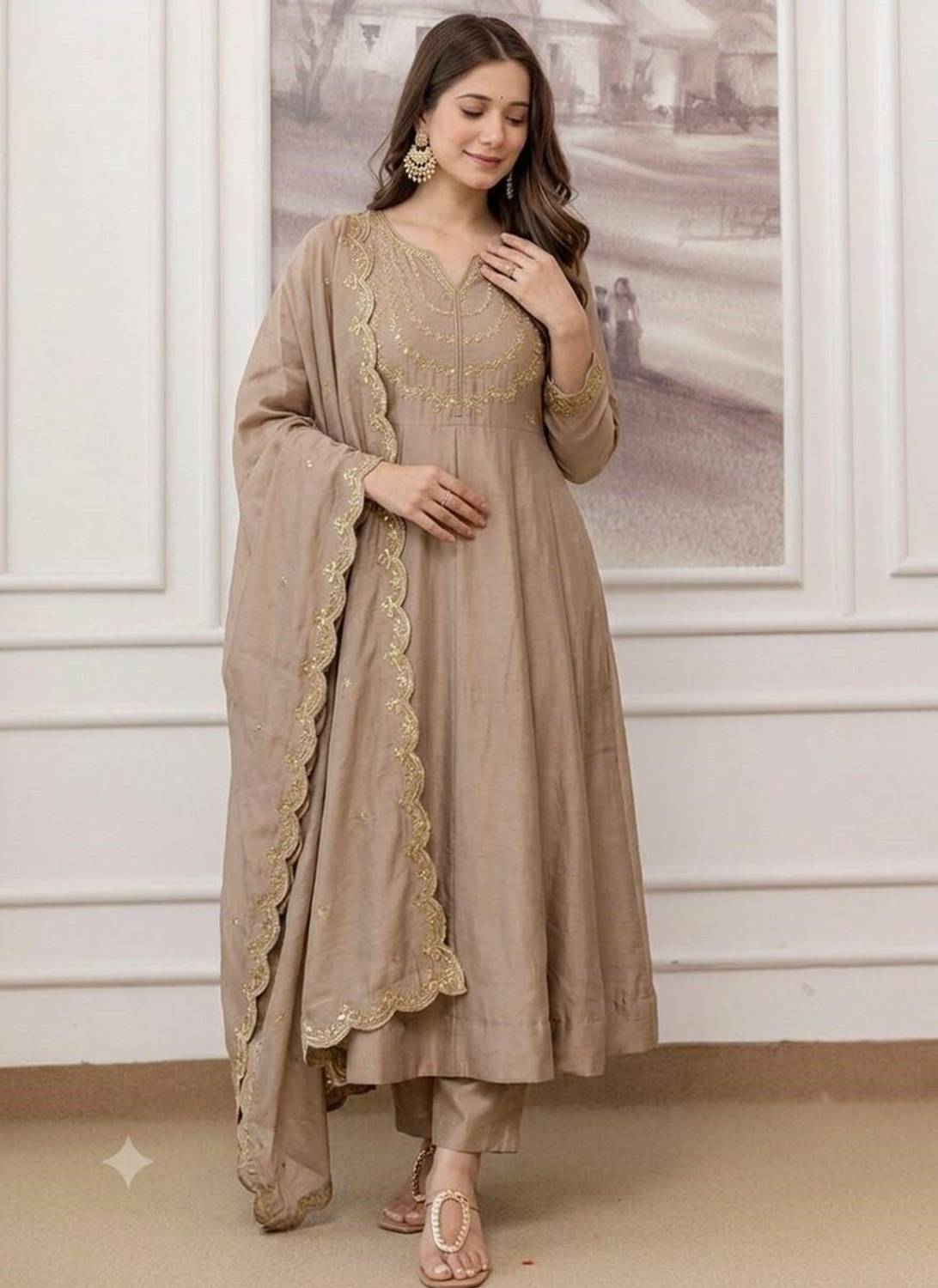 KALKI Embroidered Anarkali Kurta Set - Image 3