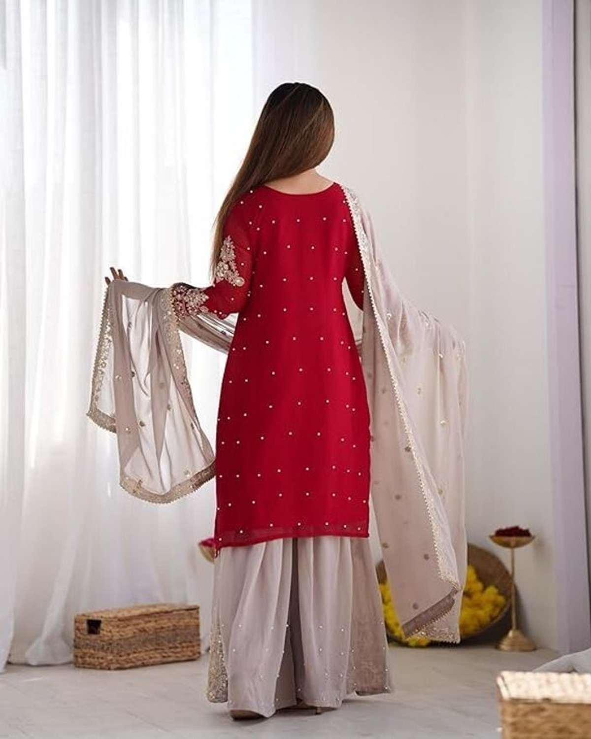 Image of TILKI Embroidered Kurta, Salwar & Dupatta Set
