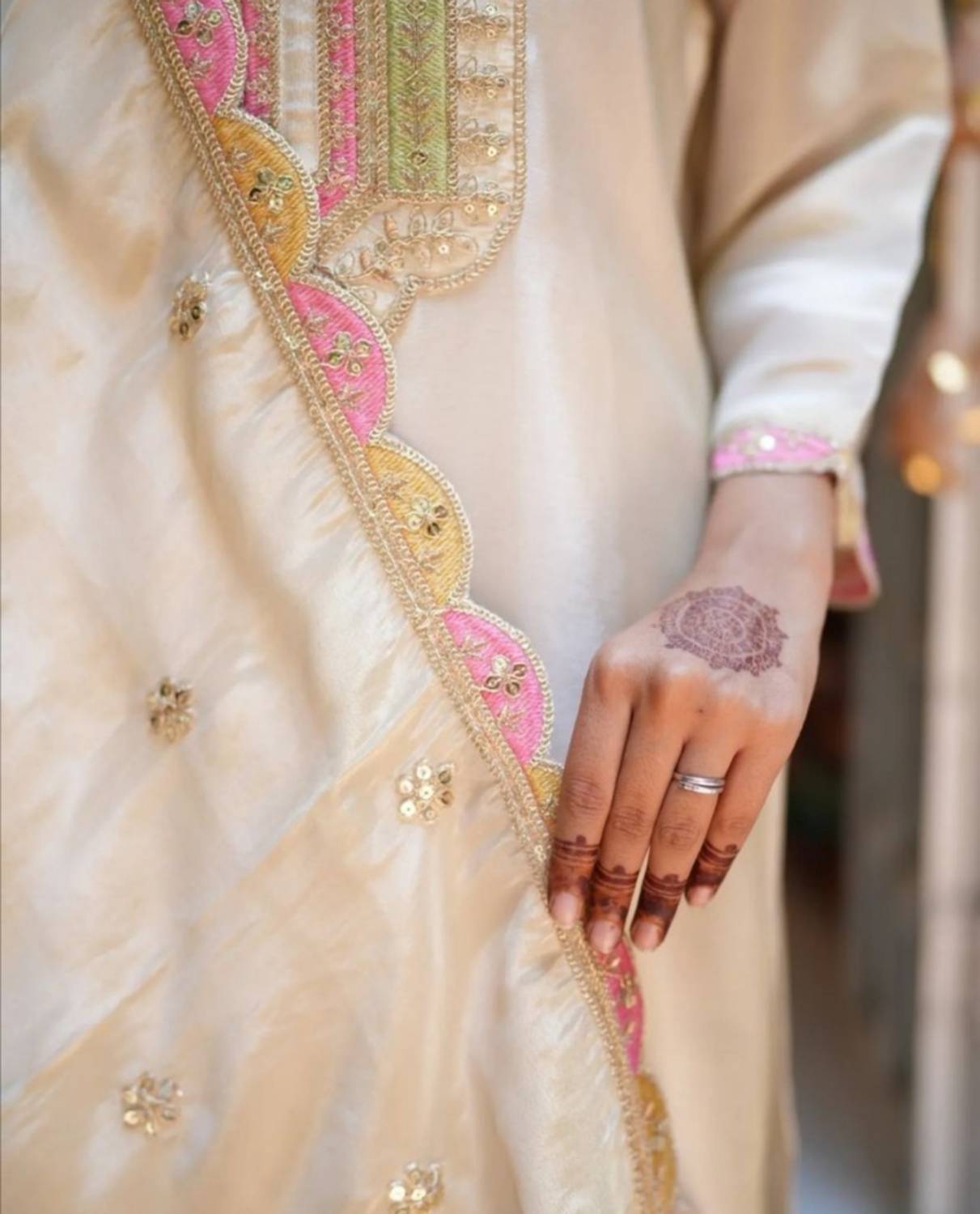 ANERITEXARC Embroidered Kurta, Trouser & Dupatta Set - Image 4
