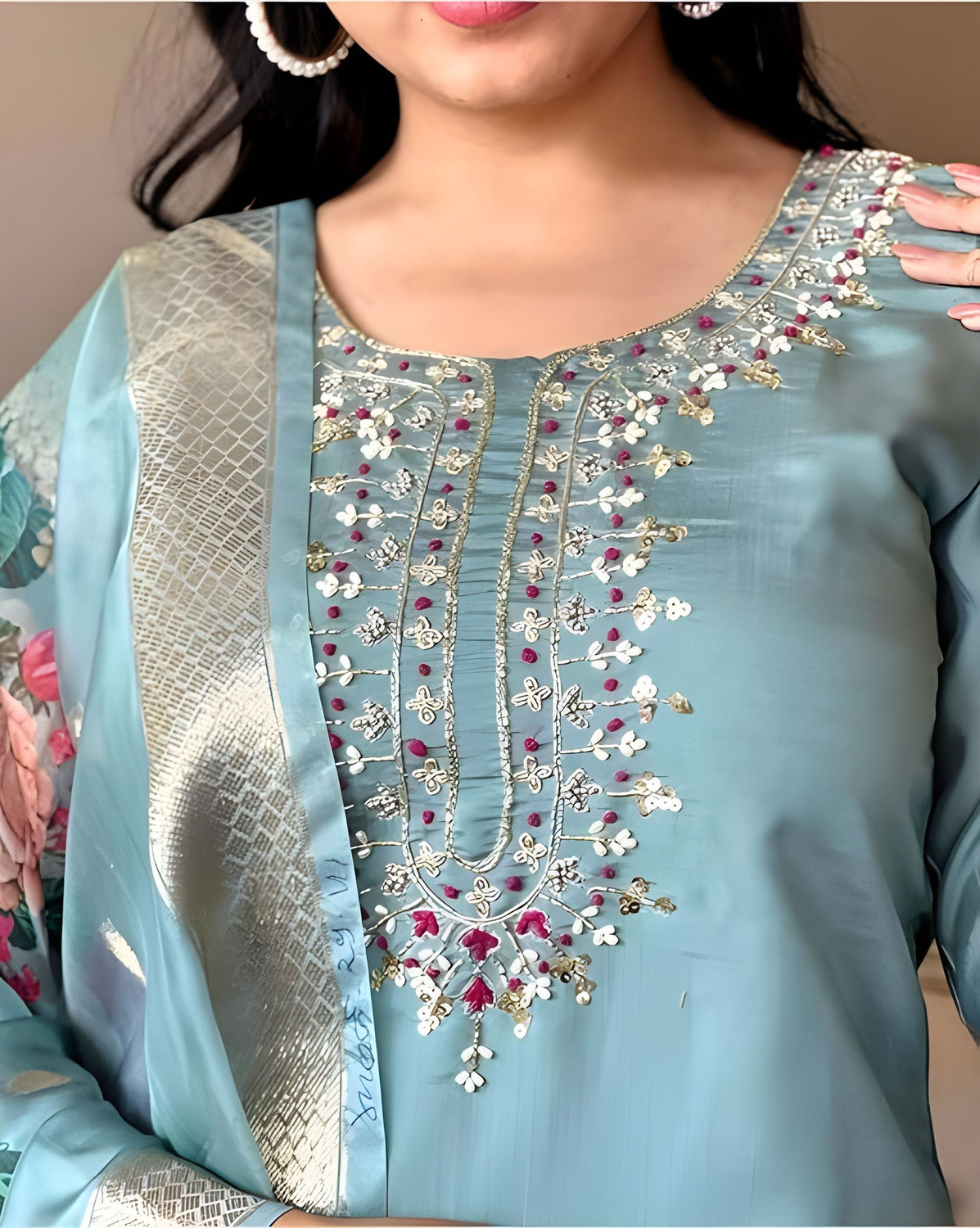 Image of VIR BAJRANG FASHION Women Kurta Pyjama Attached Dupatta Set