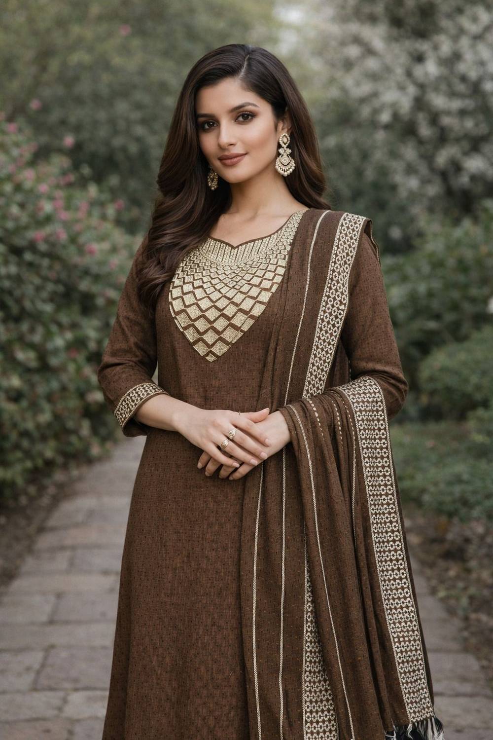 M I TEXTILE Embroidered Kurta Set - Image 2