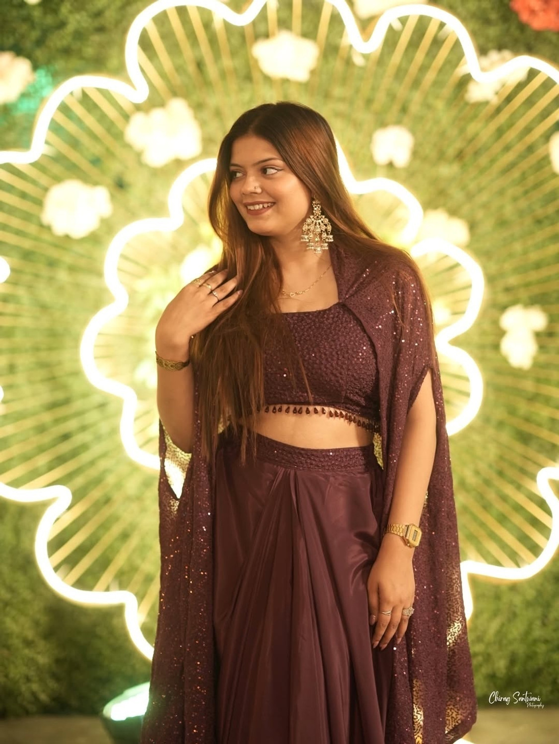 nilormy Embellished Kurta, Dhoti Pant & Dupatta Set