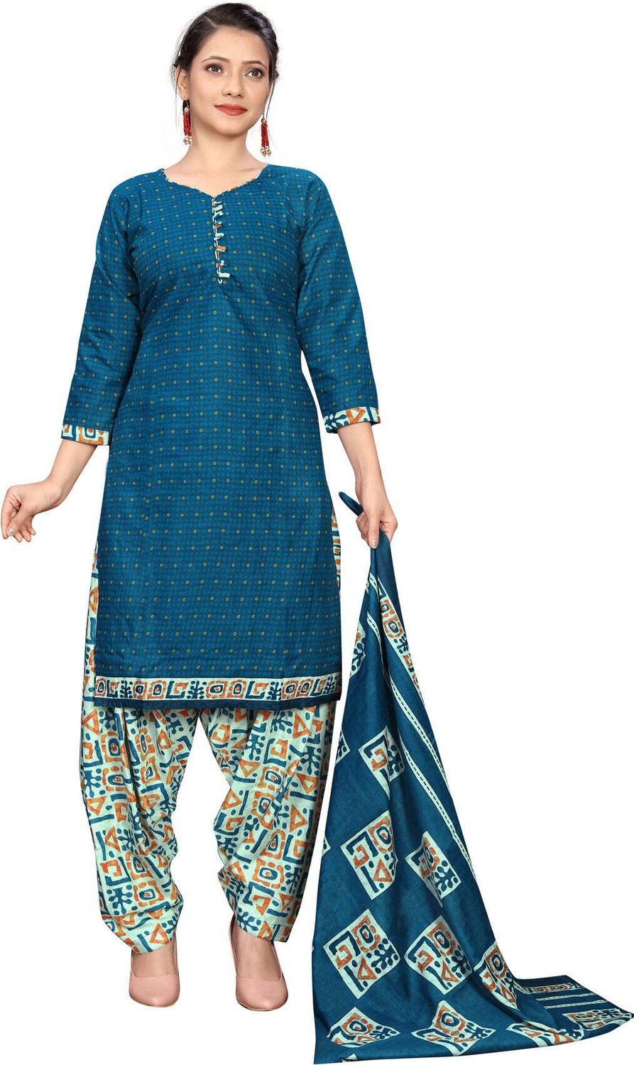 Image of Rajnandini Women Kurta Patiala Dupatta Set