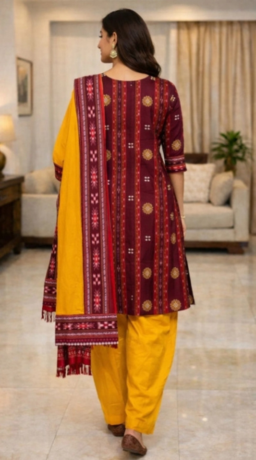 Image of ZOCOLA Printed Kurta, Trouser /Pant & Dupatta Set