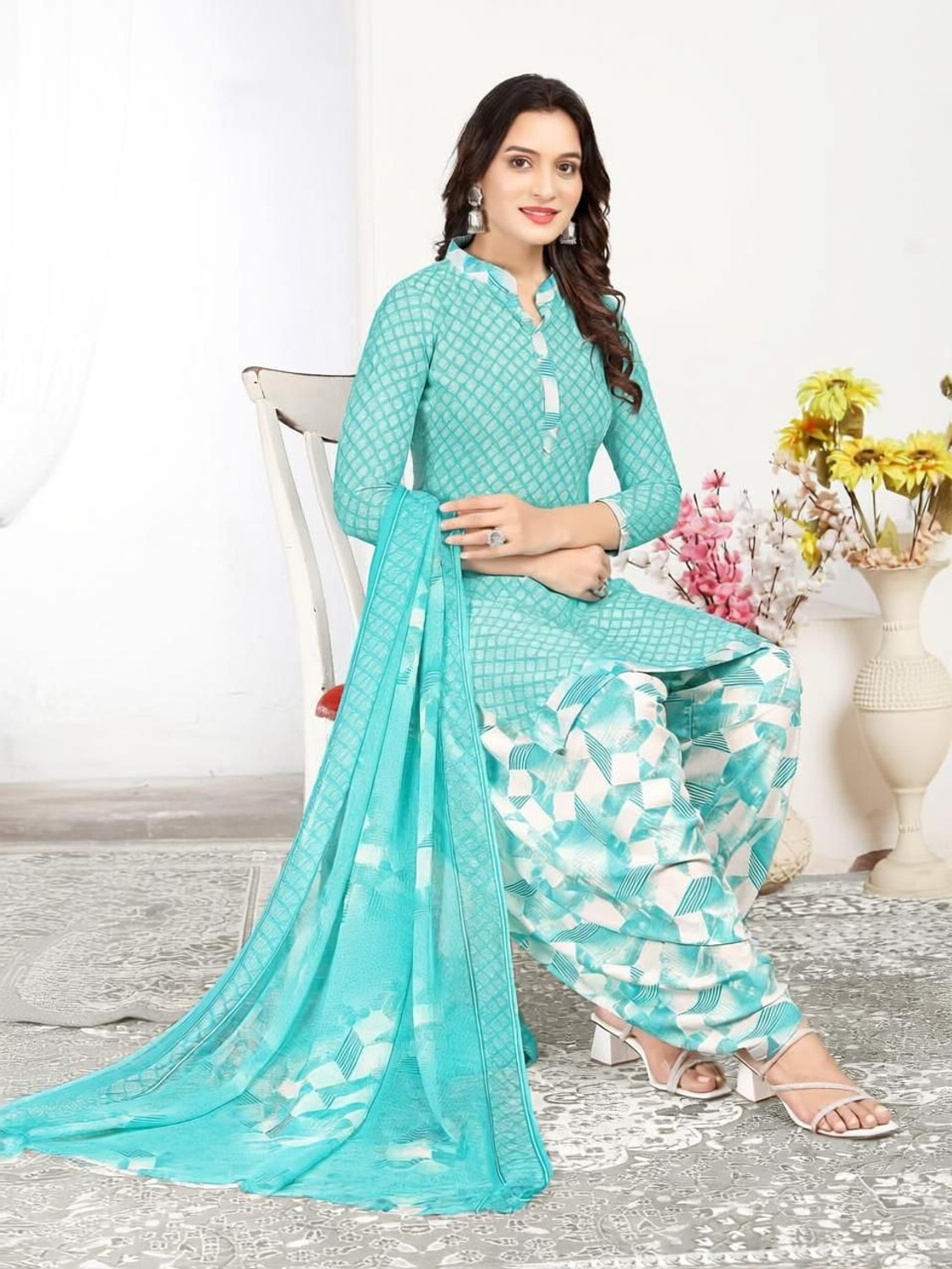 Image of SEWDHAGA Printed Kurta, Salwar & Dupatta Set
