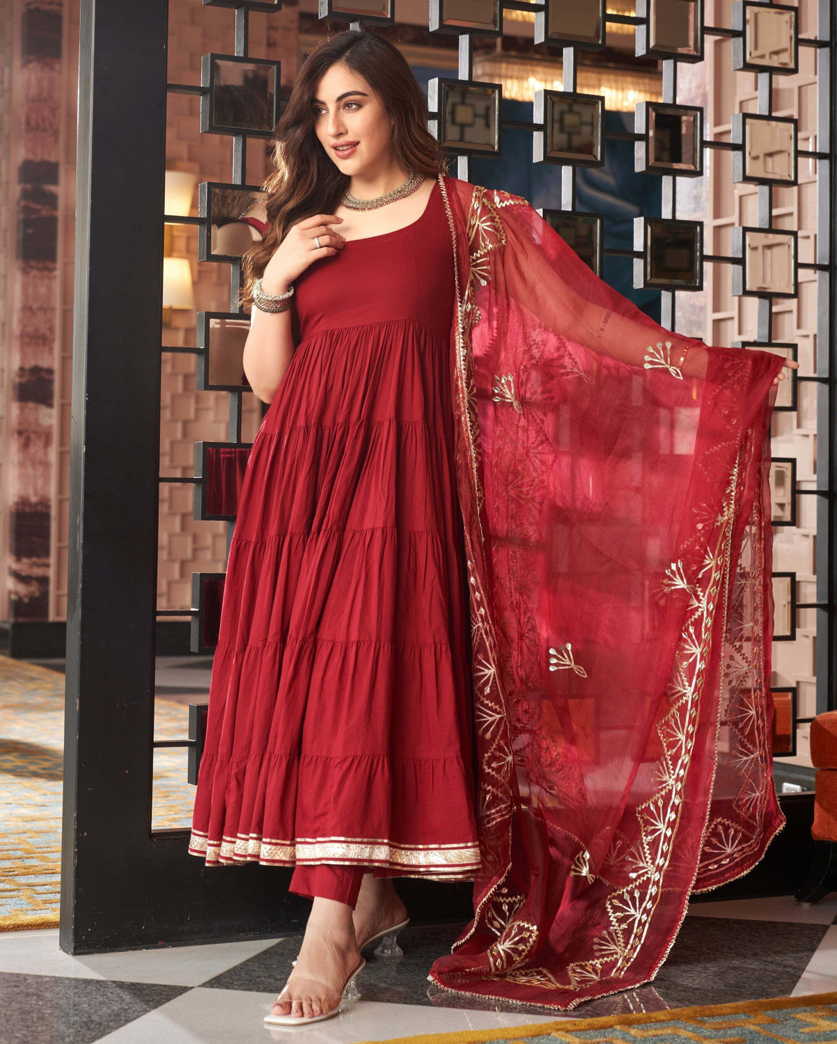 Image of Vastranikhar Self Design Kurta, Salwar & Dupatta Set