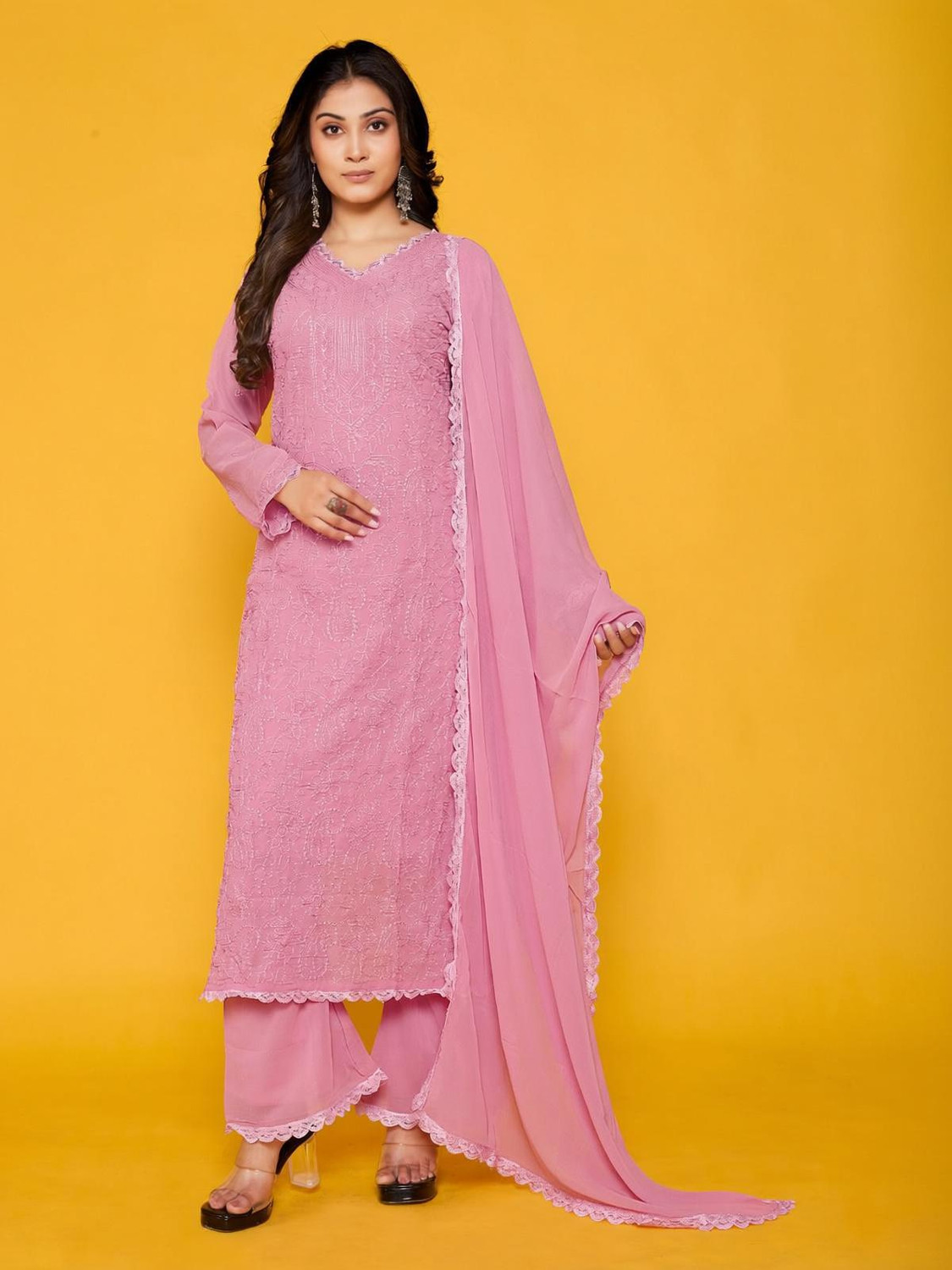 Image of TRIVORA Women Kurta Pant Dupatta Set