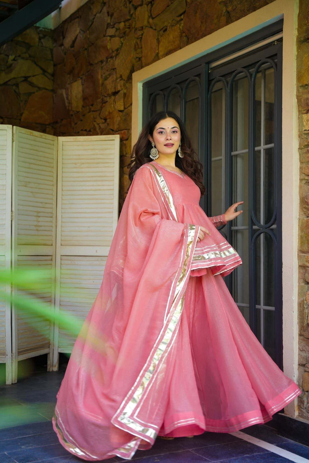 Image of WHITEDEER Solid Kurta, Salwar & Dupatta Set