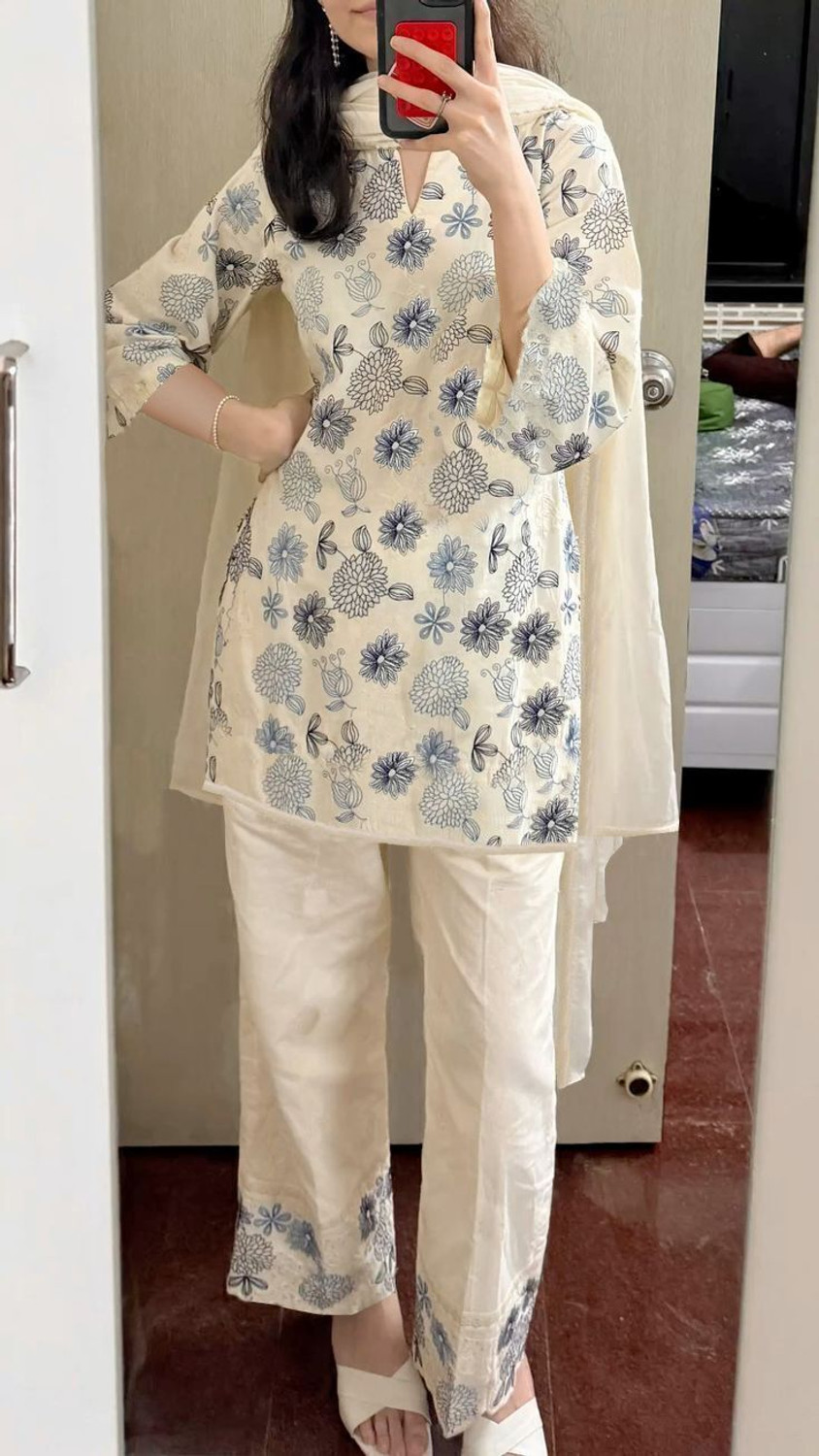 Image of nivush clothing Printed Kurta, Salwar & Dupatta Set