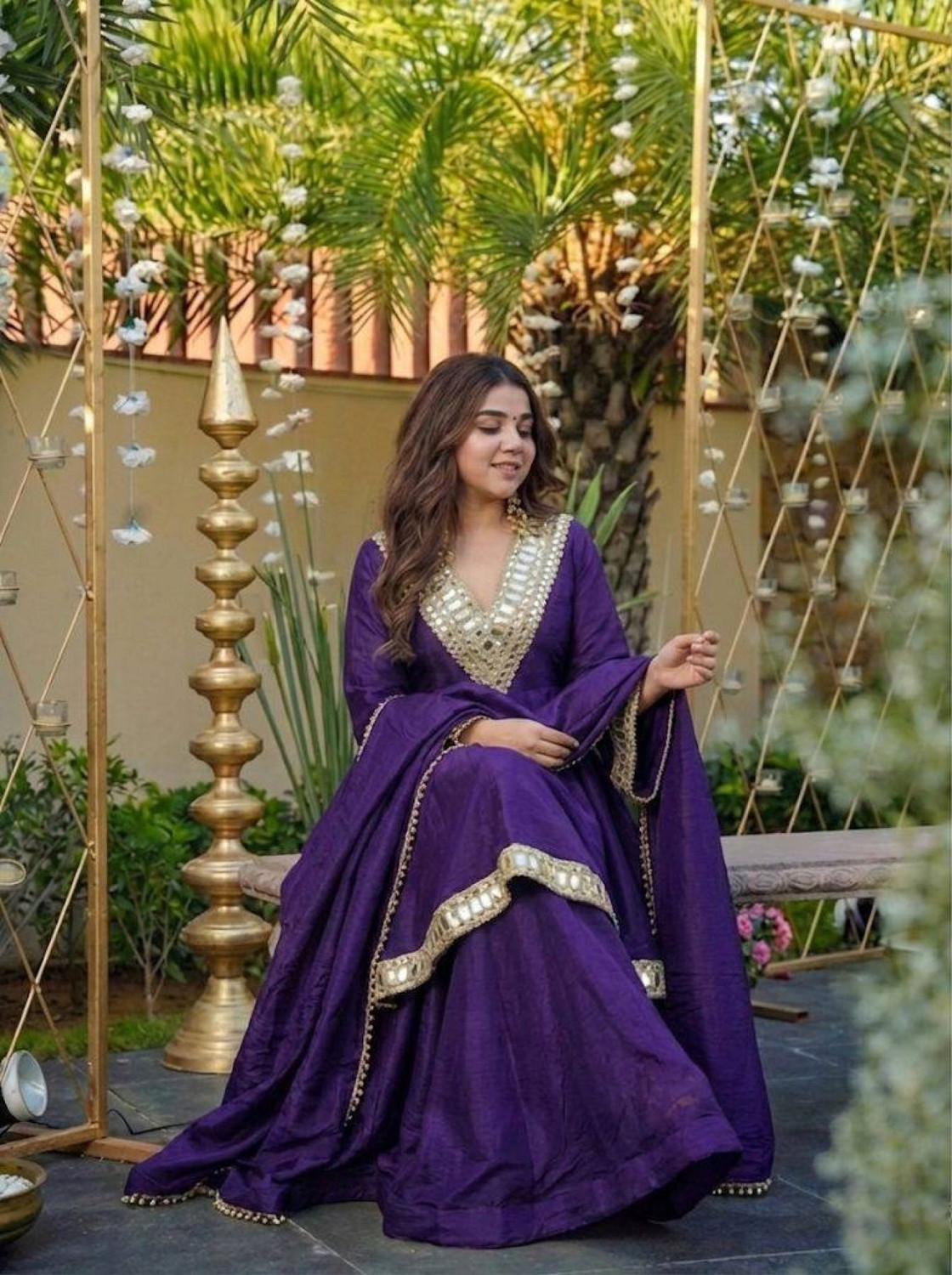 Image of heer tex Embroidered Kurta, Sharara & Dupatta Set