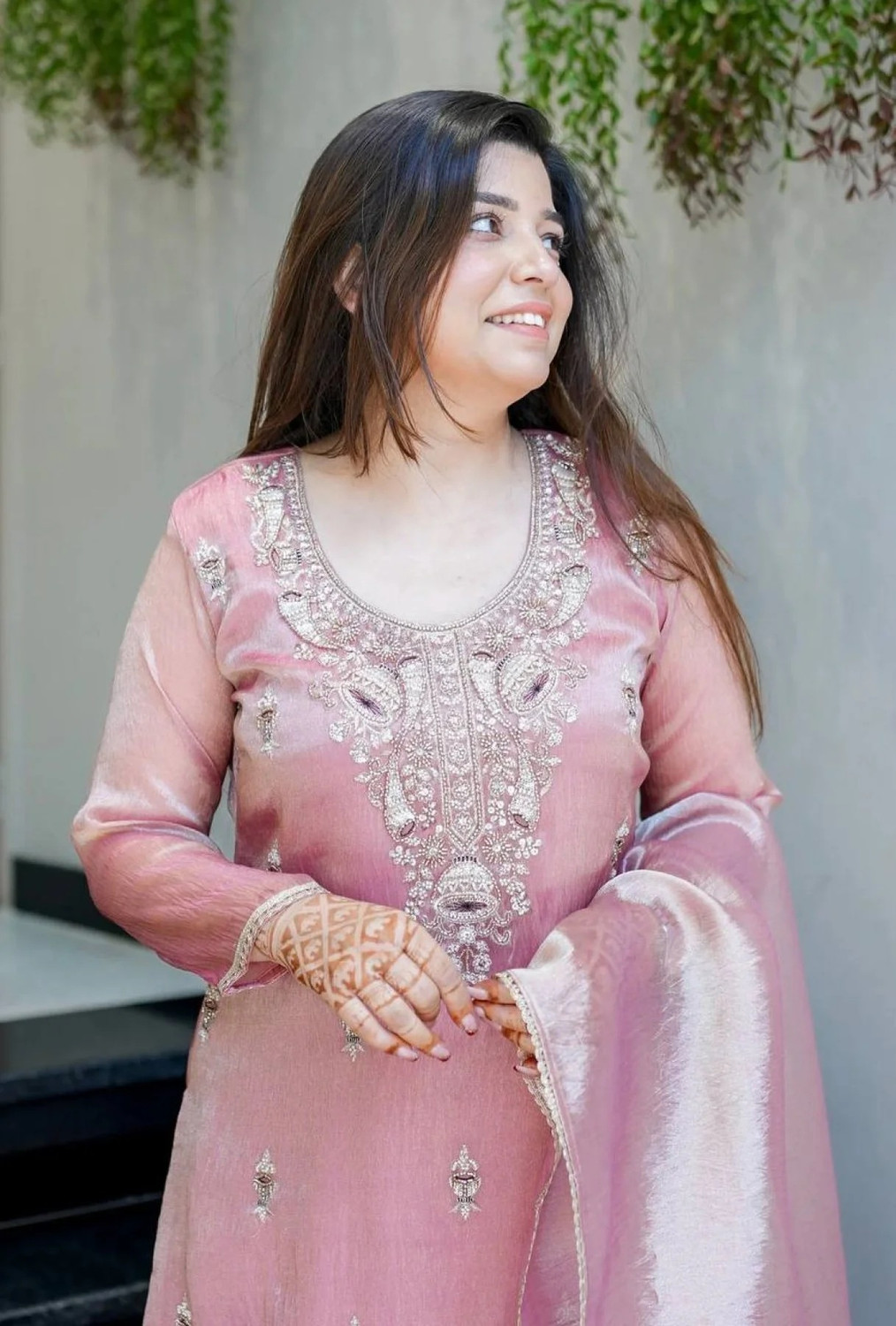 Image of ZONFAB Embroidered Kurta, Sharara & Dupatta Set